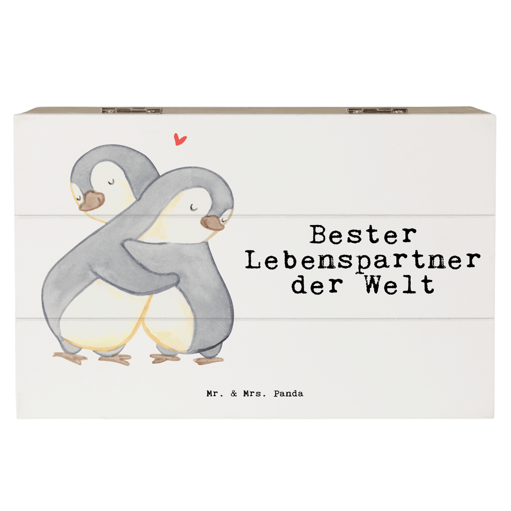 Holzkiste Pinguin Bester Lebenspartner der Welt Lebenspartner, Ehepartner, Partner, Ehemann, Ehefrau, Liebe, Freund, Freundin, Hochzeitstag, verliebt Holzkiste, Kiste, Schatzkiste, Truhe, Schatulle, XXL,  Erinnerungsbox, Erinnerungskiste, Dekokiste, Aufbewahrungsbox  für, Dankeschön, Geschenk, Schenken, Geburtstag, Geburtstagsgeschenk, Geschenkidee, Danke, Bedanken, Mitbringsel, Freude machen, Geschenktipp