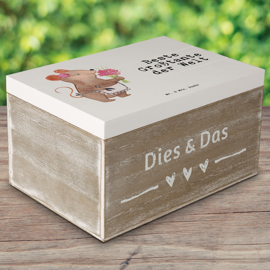 Holzkiste Maus Beste Großtante der Welt Großtante, Grosstante, Tante, Lieblingstante, Familie, Schwester, Tanten, Geschenk, Mitbringsel, Kleinigkeit, Beste, Nichte, Neffe, Groß  Holzkiste, Kiste, Schatzkiste, Truhe, Schatulle, XXL,  Erinnerungsbox, Erinnerungskiste, Dekokiste, Aufbewahrungsbox  für, Dankeschön, Geschenk, Schenken, Geburtstag, Geburtstagsgeschenk, Geschenkidee, Danke, Bedanken, Mitbringsel, Freude machen, Geschenktipp