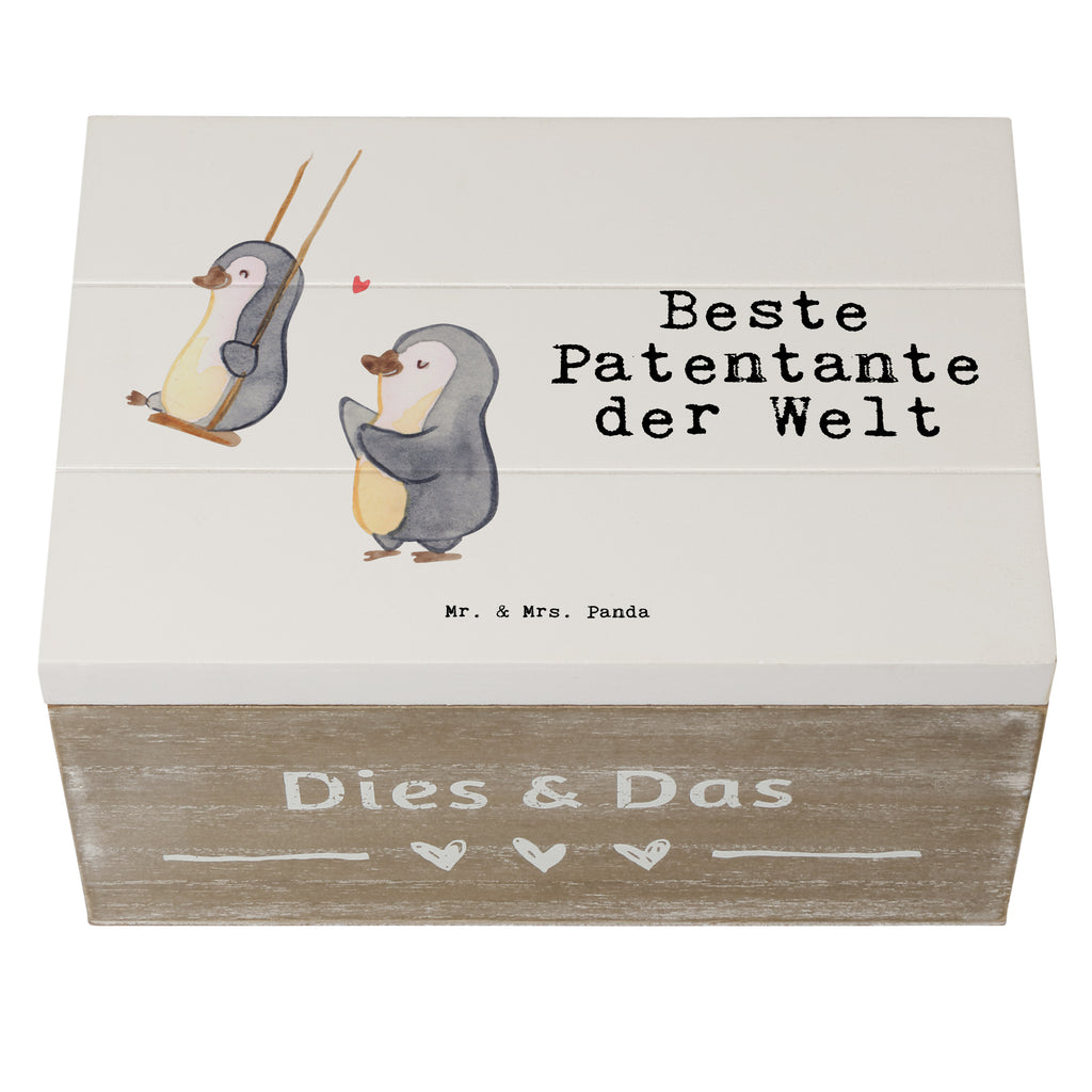 Holzkiste Pinguin Beste Patentante der Welt Patentante, Paten Tante, Lieblingstante, Taufpartner, Taufe, Familie, Geschenk, Mitbringsel, Kleinigkeit, Dankeschön, Nichte, Neffe Holzkiste, Kiste, Schatzkiste, Truhe, Schatulle, XXL,  Erinnerungsbox, Erinnerungskiste, Dekokiste, Aufbewahrungsbox  für, Dankeschön, Geschenk, Schenken, Geburtstag, Geburtstagsgeschenk, Geschenkidee, Danke, Bedanken, Mitbringsel, Freude machen, Geschenktipp