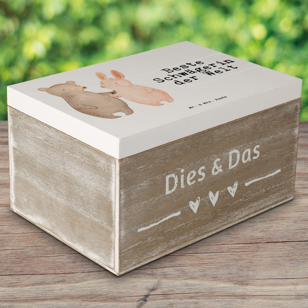 Holzkiste Hase Beste Schwägerin der Welt Schwägerin, Schwähgerin, Schwippschwägerin, Familie, Verwandtschaft, angeheiratet, Frau, Ehemann, Schwester, Ehefrau, Bruder, Partner Holzkiste, Kiste, Schatzkiste, Truhe, Schatulle, XXL,  Erinnerungsbox, Erinnerungskiste, Dekokiste, Aufbewahrungsbox  für, Dankeschön, Geschenk, Schenken, Geburtstag, Geburtstagsgeschenk, Geschenkidee, Danke, Bedanken, Mitbringsel, Freude machen, Geschenktipp
