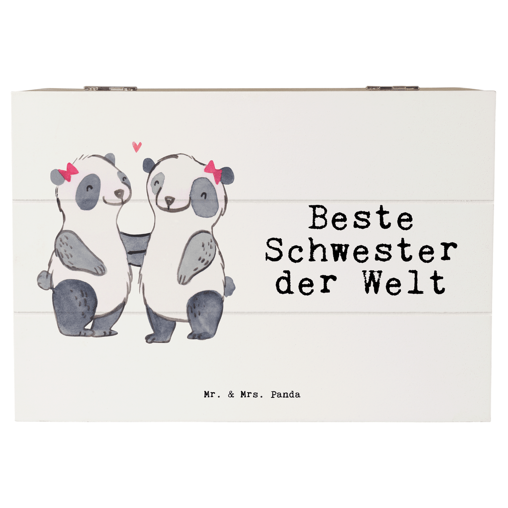 Holzkiste Panda Beste Schwester der Welt Schwestern, Schwester, Geschwister, Schwesterherz, Sister, Geschenk, Familie, Kleinigkeit, Beste, Tochter, Liebe, Kinder  Holzkiste, Kiste, Schatzkiste, Truhe, Schatulle, XXL,  Erinnerungsbox, Erinnerungskiste, Dekokiste, Aufbewahrungsbox  für, Dankeschön, Geschenk, Schenken, Geburtstag, Geburtstagsgeschenk, Geschenkidee, Danke, Bedanken, Mitbringsel, Freude machen, Geschenktipp