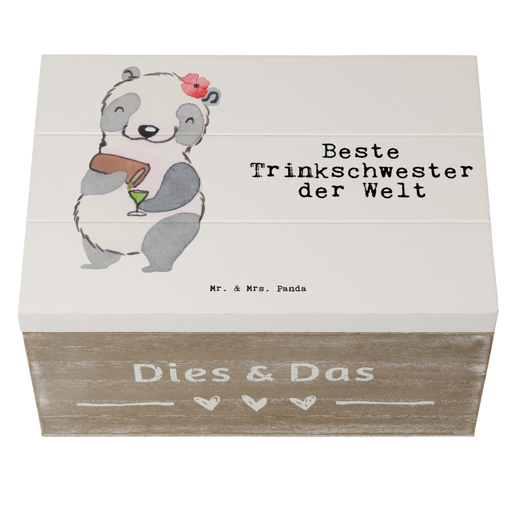 Holzkiste Panda Beste Trinkschwester der Welt Trinkschwester, Saufschwester, Schwester, Sister, Freundin, Party, Bae, Trinken, Alkohol, Wochenende, Kleinigkeit, Sister from another Mister Holzkiste, Kiste, Schatzkiste, Truhe, Schatulle, XXL,  Erinnerungsbox, Erinnerungskiste, Dekokiste, Aufbewahrungsbox  für, Dankeschön, Geschenk, Schenken, Geburtstag, Geburtstagsgeschenk, Geschenkidee, Danke, Bedanken, Mitbringsel, Freude machen, Geschenktipp
