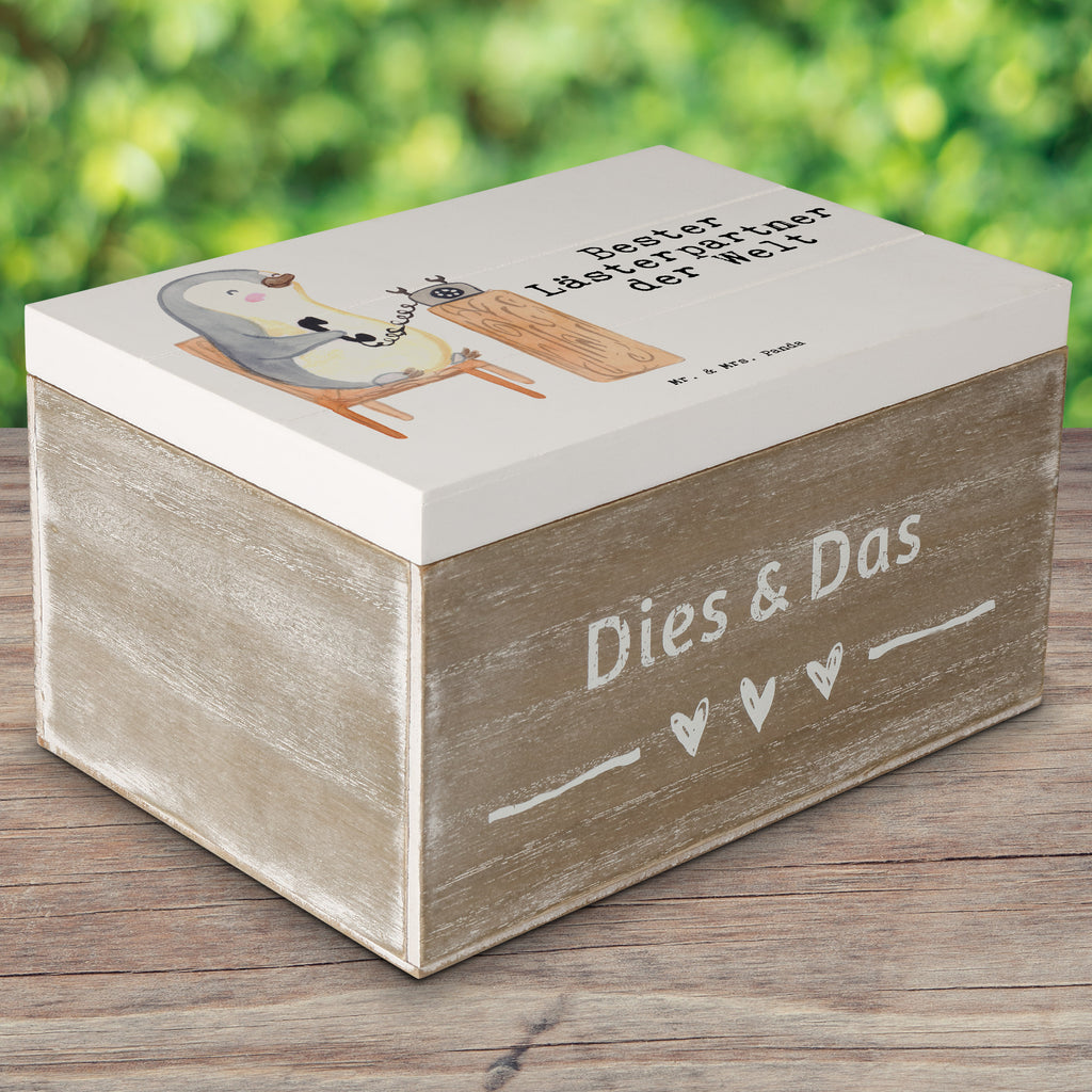 Holzkiste Pinguin Bester Lästerpartner der Welt Lästerpartner, Lesterpartner, lestern, Lästerschwester, Lästern, beste Freundin, Freundin, Spaß, bff   Holzkiste, Kiste, Schatzkiste, Truhe, Schatulle, XXL,  Erinnerungsbox, Erinnerungskiste, Dekokiste, Aufbewahrungsbox  für, Dankeschön, Geschenk, Schenken, Geburtstag, Geburtstagsgeschenk, Geschenkidee, Danke, Bedanken, Mitbringsel, Freude machen, Geschenktipp