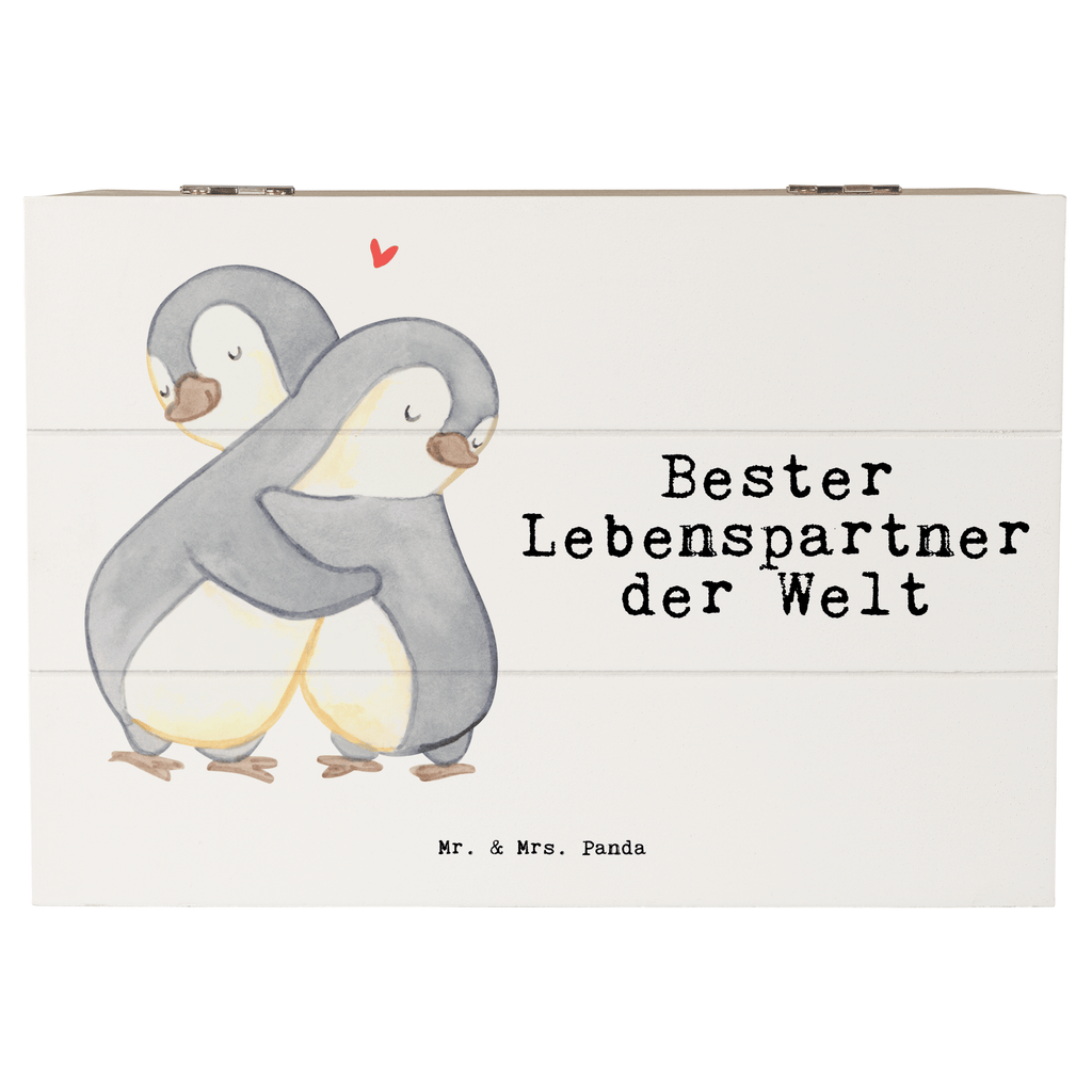 Holzkiste Pinguin Bester Lebenspartner der Welt Lebenspartner, Ehepartner, Partner, Ehemann, Ehefrau, Liebe, Freund, Freundin, Hochzeitstag, verliebt Holzkiste, Kiste, Schatzkiste, Truhe, Schatulle, XXL,  Erinnerungsbox, Erinnerungskiste, Dekokiste, Aufbewahrungsbox  für, Dankeschön, Geschenk, Schenken, Geburtstag, Geburtstagsgeschenk, Geschenkidee, Danke, Bedanken, Mitbringsel, Freude machen, Geschenktipp