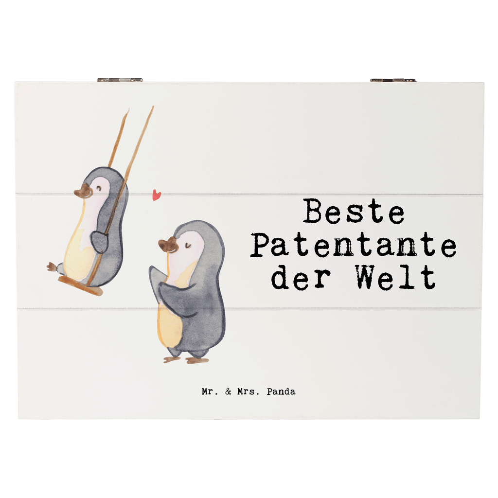 Holzkiste Pinguin Beste Patentante der Welt Patentante, Paten Tante, Lieblingstante, Taufpartner, Taufe, Familie, Geschenk, Mitbringsel, Kleinigkeit, Dankeschön, Nichte, Neffe Holzkiste, Kiste, Schatzkiste, Truhe, Schatulle, XXL,  Erinnerungsbox, Erinnerungskiste, Dekokiste, Aufbewahrungsbox  für, Dankeschön, Geschenk, Schenken, Geburtstag, Geburtstagsgeschenk, Geschenkidee, Danke, Bedanken, Mitbringsel, Freude machen, Geschenktipp