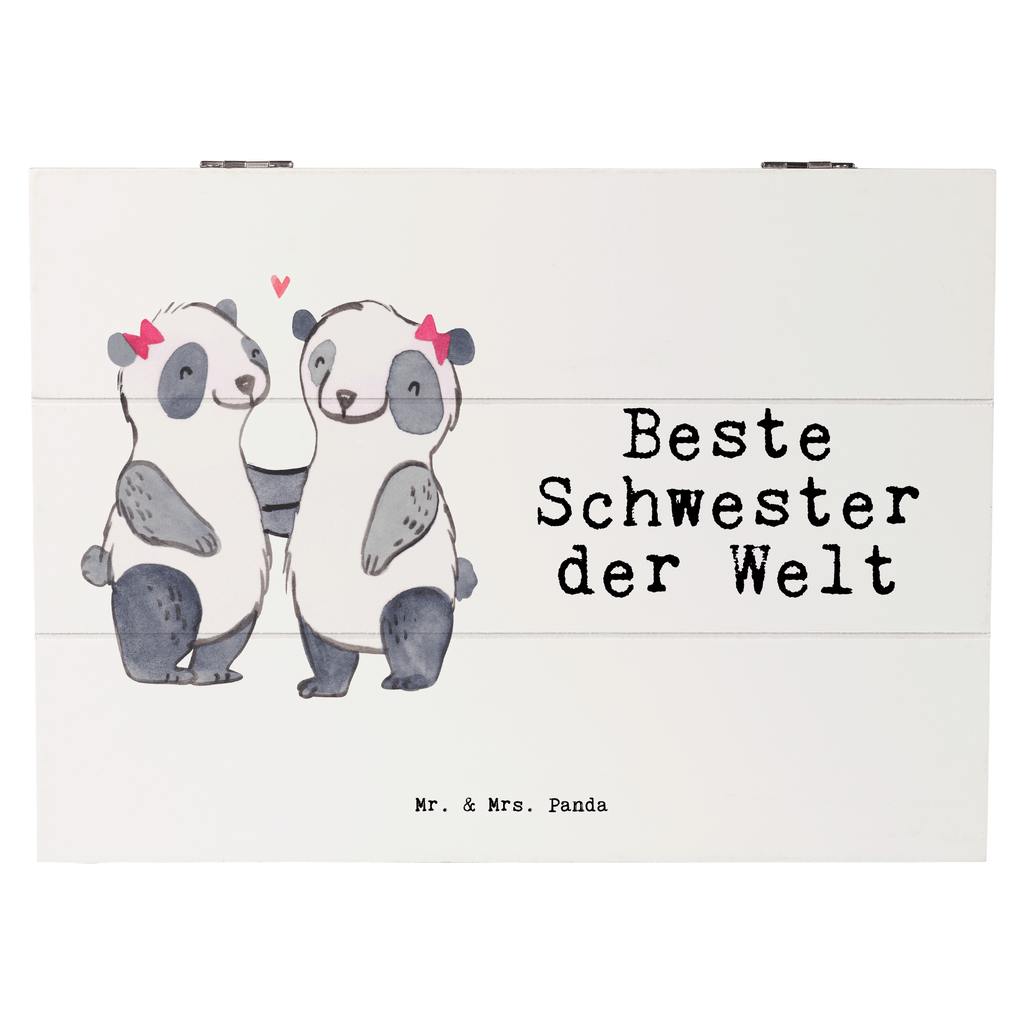Holzkiste Panda Beste Schwester der Welt Schwestern, Schwester, Geschwister, Schwesterherz, Sister, Geschenk, Familie, Kleinigkeit, Beste, Tochter, Liebe, Kinder  Holzkiste, Kiste, Schatzkiste, Truhe, Schatulle, XXL,  Erinnerungsbox, Erinnerungskiste, Dekokiste, Aufbewahrungsbox  für, Dankeschön, Geschenk, Schenken, Geburtstag, Geburtstagsgeschenk, Geschenkidee, Danke, Bedanken, Mitbringsel, Freude machen, Geschenktipp