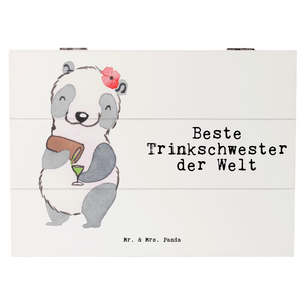 Holzkiste Panda Beste Trinkschwester der Welt Trinkschwester, Saufschwester, Schwester, Sister, Freundin, Party, Bae, Trinken, Alkohol, Wochenende, Kleinigkeit, Sister from another Mister Holzkiste, Kiste, Schatzkiste, Truhe, Schatulle, XXL,  Erinnerungsbox, Erinnerungskiste, Dekokiste, Aufbewahrungsbox  für, Dankeschön, Geschenk, Schenken, Geburtstag, Geburtstagsgeschenk, Geschenkidee, Danke, Bedanken, Mitbringsel, Freude machen, Geschenktipp