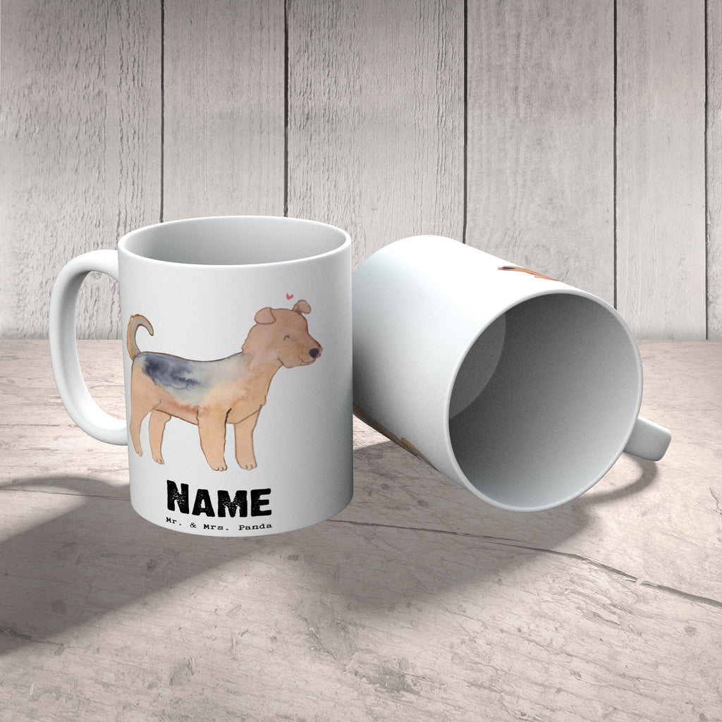 Personalisierte Tasse Airedale Terrier Lebensretter Personalisierte Tasse, Namenstasse, Wunschname, Personalisiert, Tasse, Namen, Drucken, Tasse mit Namen, Hund, Hunderasse, Rassehund, Hundebesitzer, Geschenk, Tierfreund, Schenken, Welpe