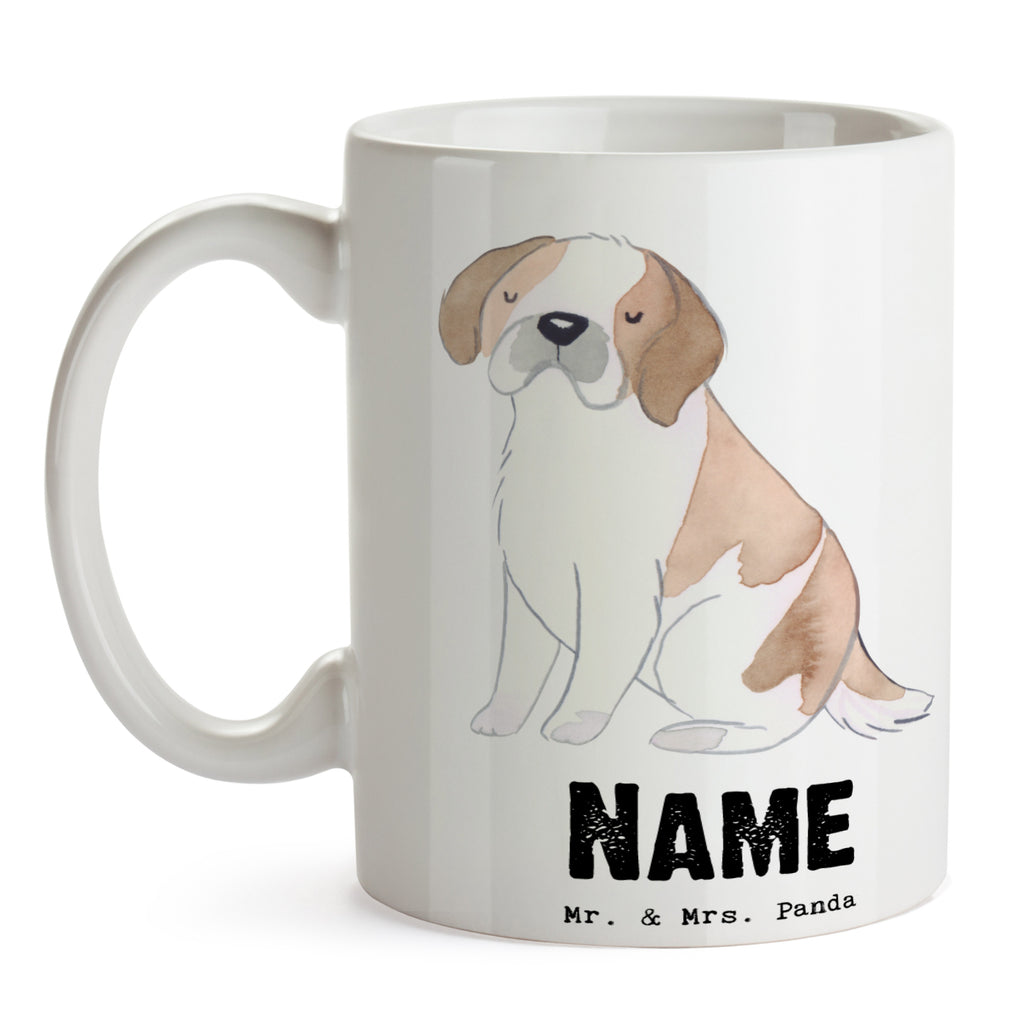 Personalisierte Tasse Saint Bernard Lebensretter Personalisierte Tasse, Namenstasse, Wunschname, Personalisiert, Tasse, Namen, Drucken, Tasse mit Namen, Hund, Hunderasse, Rassehund, Hundebesitzer, Geschenk, Tierfreund, Schenken, Welpe, St. Bernhardshund, Chien du Saint-Bernard, Saint Bernard Dog, Perro San Bernardo, Saint Bernard