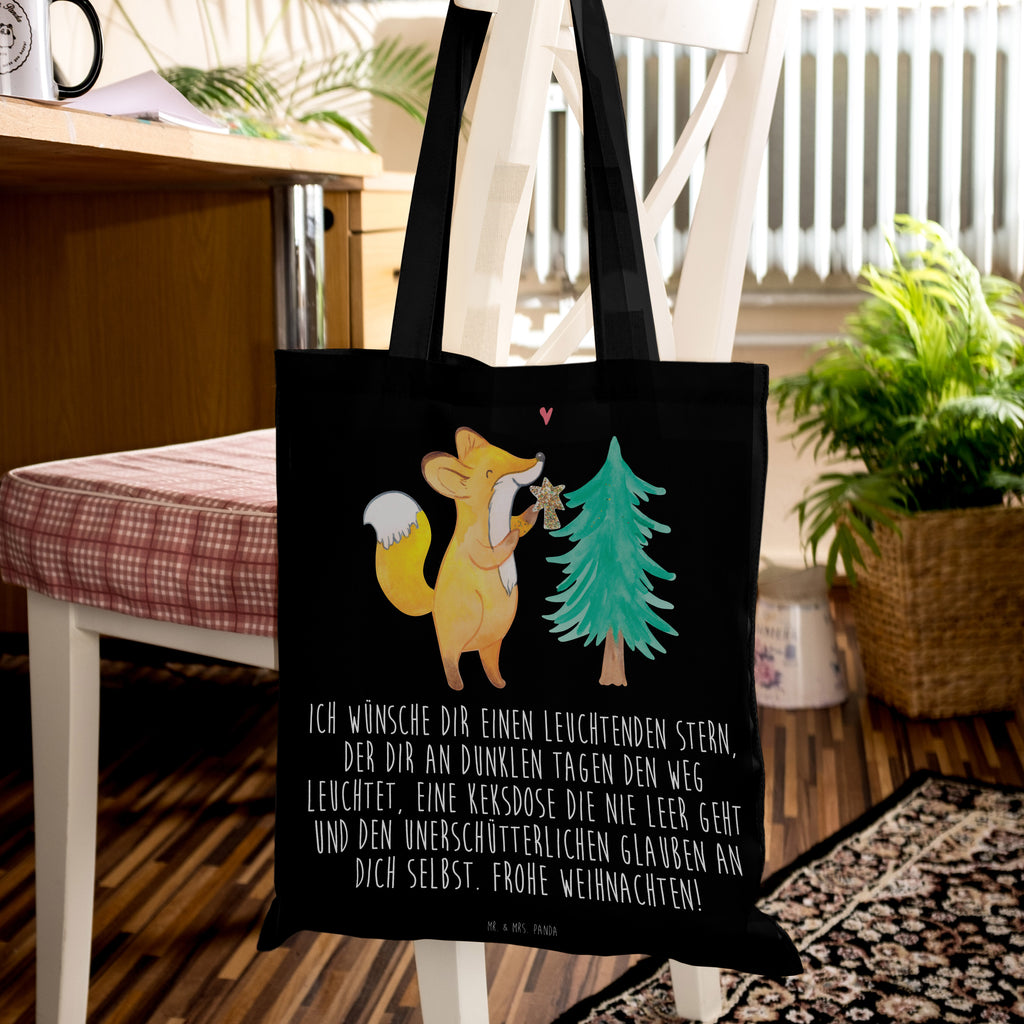 Tragetasche Fuchs  Weihnachtsbaum Winter, Weihnachten, Weihnachtsmann, Heiligabend, Weihnachtstage, Fuchs, Schlittschuh, Weihnachtsgeschenk, Weihnachtszeit, Weihnachtsdekoration Beuteltasche, Beutel, Einkaufstasche, Jutebeutel, Stoffbeutel   Winter, Weihnachten, Weihnachtsdeko, Nikolaus, Advent, Heiligabend, Wintermotiv