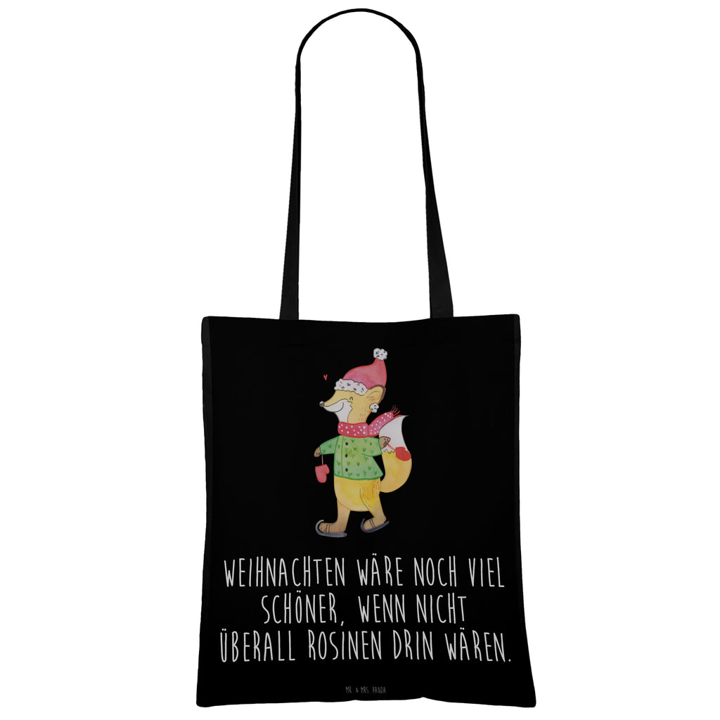 Tragetasche Fuchs  Schlittschuhe Winter, Weihnachten, Weihnachtsmann, Heiligabend, Weihnachtstage, Weihnachtsbaum, Tannenbaum, Weihnachtsgeschenk, Weihnachtszeit Beuteltasche, Beutel, Einkaufstasche, Jutebeutel, Stoffbeutel   Winter, Weihnachten, Weihnachtsdeko, Nikolaus, Advent, Heiligabend, Wintermotiv