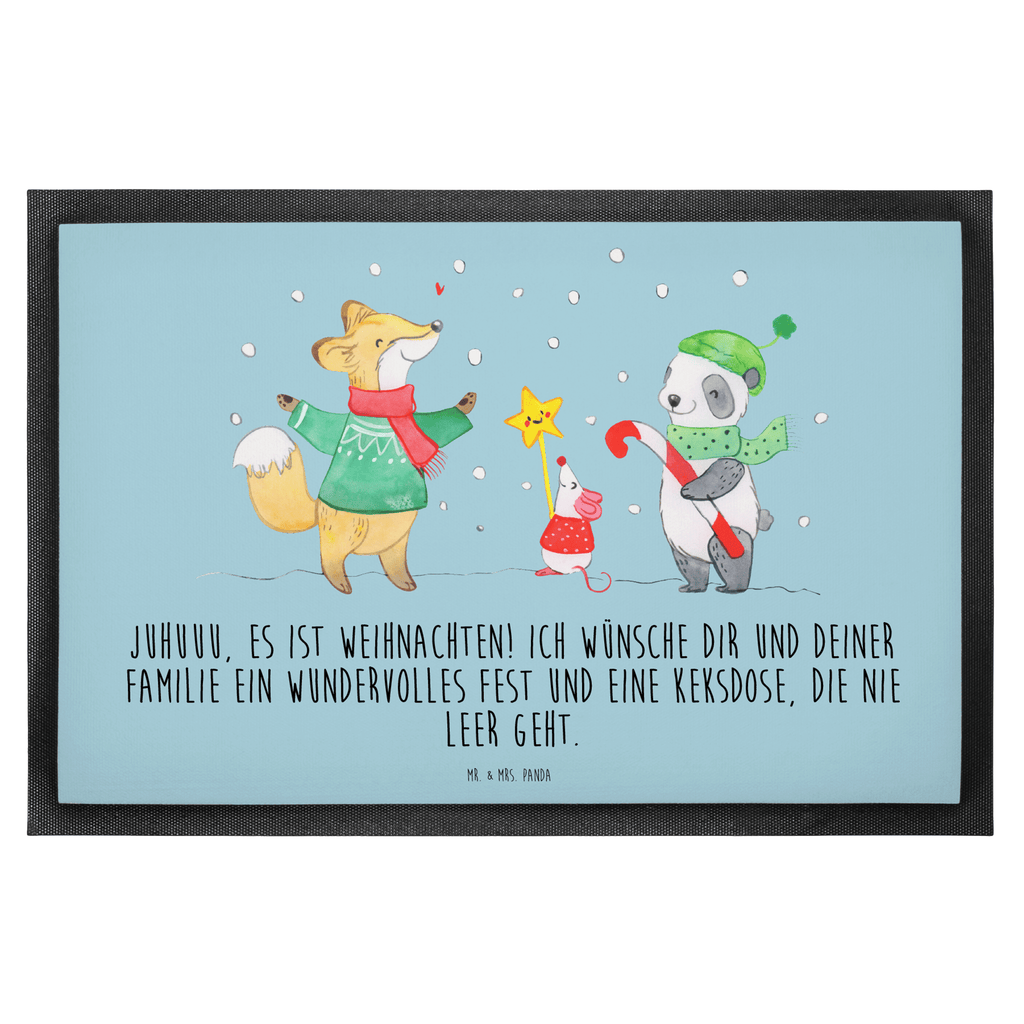 Fußmatte Winter Weihnachtsfreude Winter, Weihnachten, Weihnachtsmann, Heiligabend, Weihnachtstage, Fuchs, Weihnachtsbaum, Tannenbaum, Weihnachtszeit Türvorleger, Schmutzmatte, Fußabtreter, Matte, Schmutzfänger, Fußabstreifer, Schmutzfangmatte, Türmatte, Motivfußmatte,  Haustürmatte, Vorleger  Winter, Weihnachten, Weihnachtsdeko, Nikolaus, Advent, Heiligabend, Wintermotiv