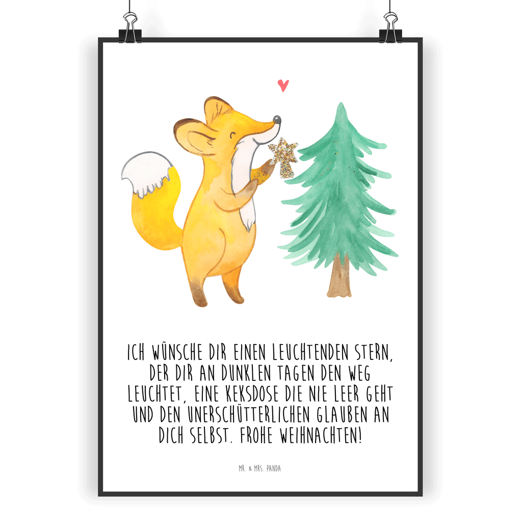 Poster Fuchs  Weihnachtsbaum Winter, Weihnachten, Weihnachtsmann, Heiligabend, Weihnachtstage, Fuchs, Schlittschuh, Weihnachtsgeschenk, Weihnachtszeit, Weihnachtsdekoration Poster, Wandposter, Bild, Wanddeko, Küchenposter, Kinderposter, Wanddeko Bild, Raumdekoration, Wanddekoration, Handgemaltes Poster, Mr. & Mrs. Panda Poster, Designposter, Kunstdruck, Posterdruck  Winter, Weihnachten, Weihnachtsdeko, Nikolaus, Advent, Heiligabend, Wintermotiv