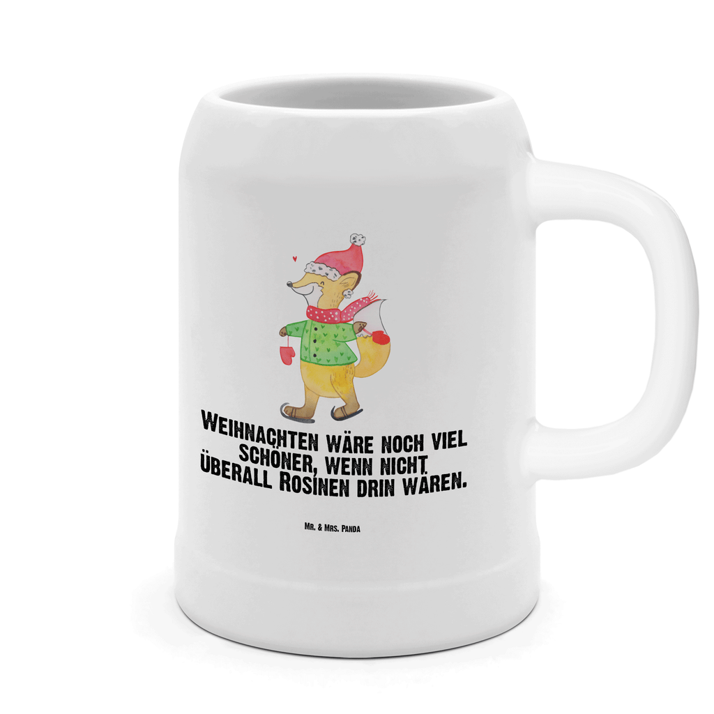 Bierkrug Fuchs  Schlittschuhe Bierkrug, Bierkrüge, Bierkrug Steingut, Steinkrüge, 0, 5 l, 500ml, Krug, Winter, Weihnachten, Weihnachtsdeko, Nikolaus, Advent, Heiligabend, Wintermotiv, Weihnachtsmann, Weihnachtstage, Weihnachtsbaum, Tannenbaum, Weihnachtszeit