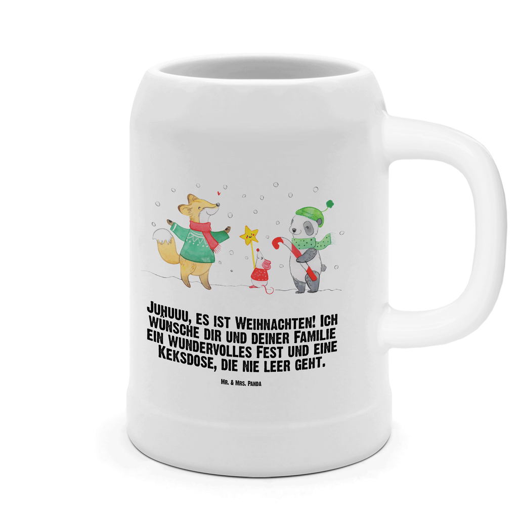 Bierkrug Winter Weihnachtsfreude Bierkrug, Bierkrüge, Bierkrug Steingut, Steinkrüge, 0, 5 l, 500ml, Krug, Winter, Weihnachten, Weihnachtsdeko, Nikolaus, Advent, Heiligabend, Wintermotiv, Weihnachtsmann, Weihnachtstage, Fuchs, Weihnachtsbaum, Tannenbaum, Weihnachtszeit