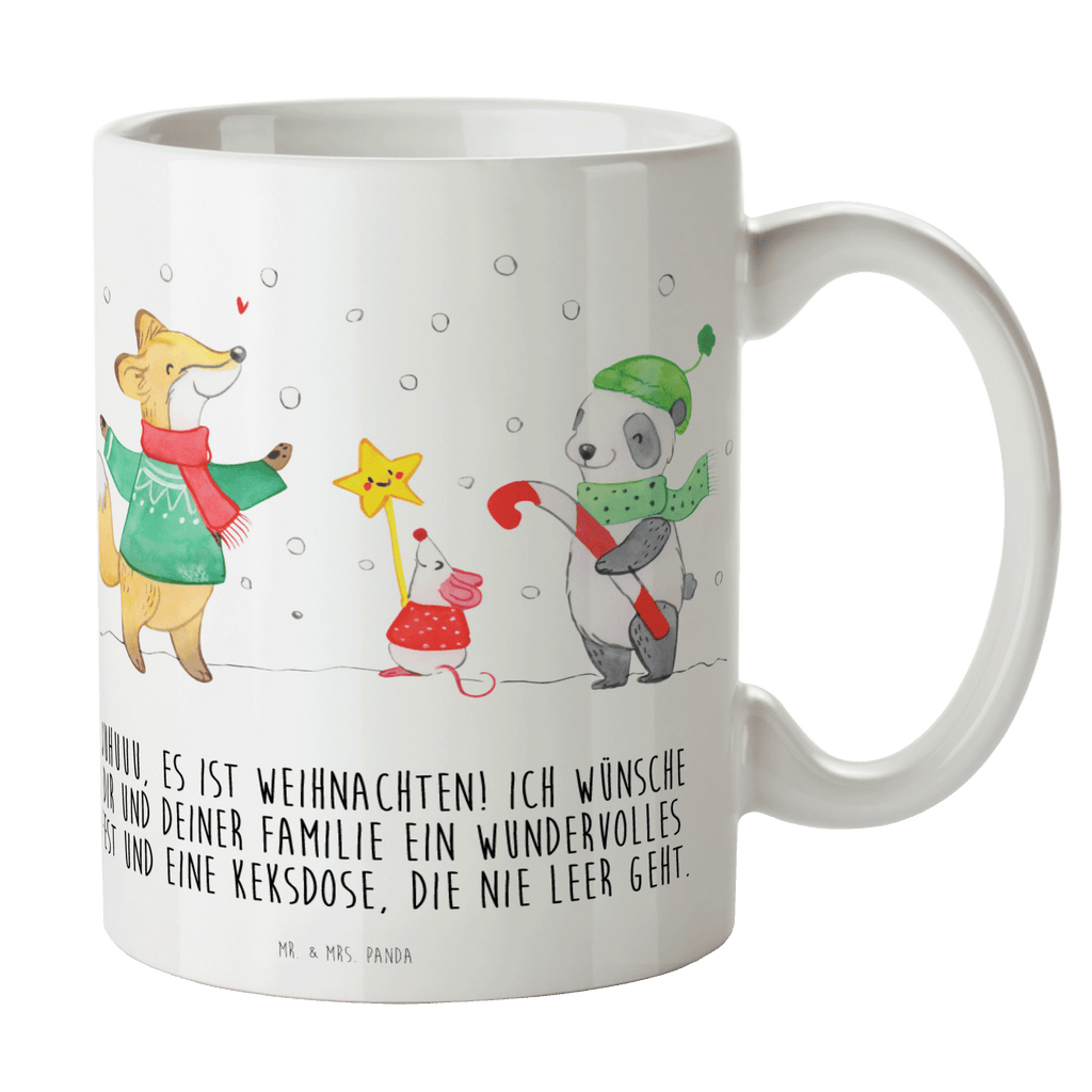 Tasse Winter Weihnachtsfreude Winter, Weihnachten, Weihnachtsmann, Heiligabend, Weihnachtstage, Fuchs, Weihnachtsbaum, Tannenbaum, Weihnachtszeit Becher, Kaffeetasse, Kaffeebecher, Tee, Frühstück, Büro  Winter, Weihnachten, Weihnachtsdeko, Nikolaus, Advent, Heiligabend, Wintermotiv