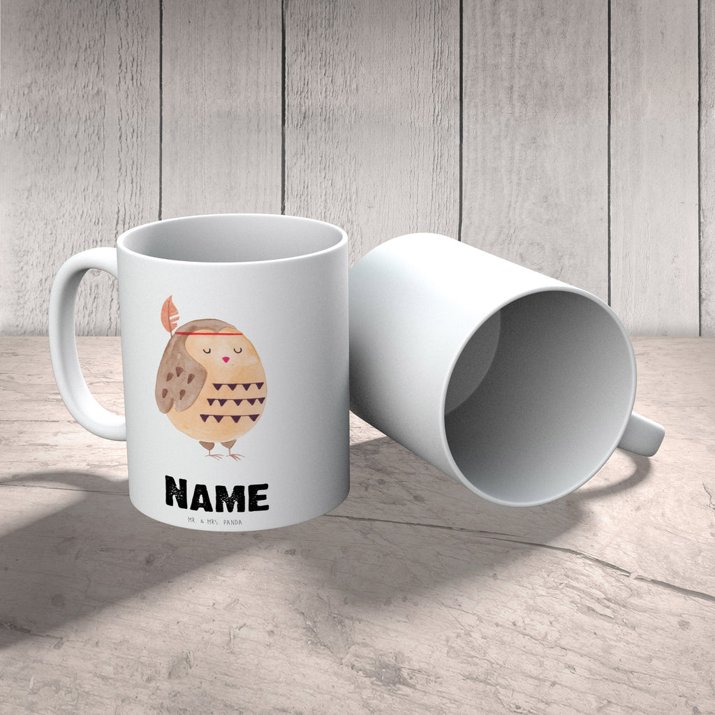 Personalisierte Tasse Eule Federschmuck Personalisierte Tasse, Namenstasse, Wunschname, Personalisiert, Tasse, Namen, Drucken, Tasse mit Namen, Eule, Eule Deko, Owl, Das Leben ist ein Abenteuer, Reisespruch, Federschmuck, Dekoration