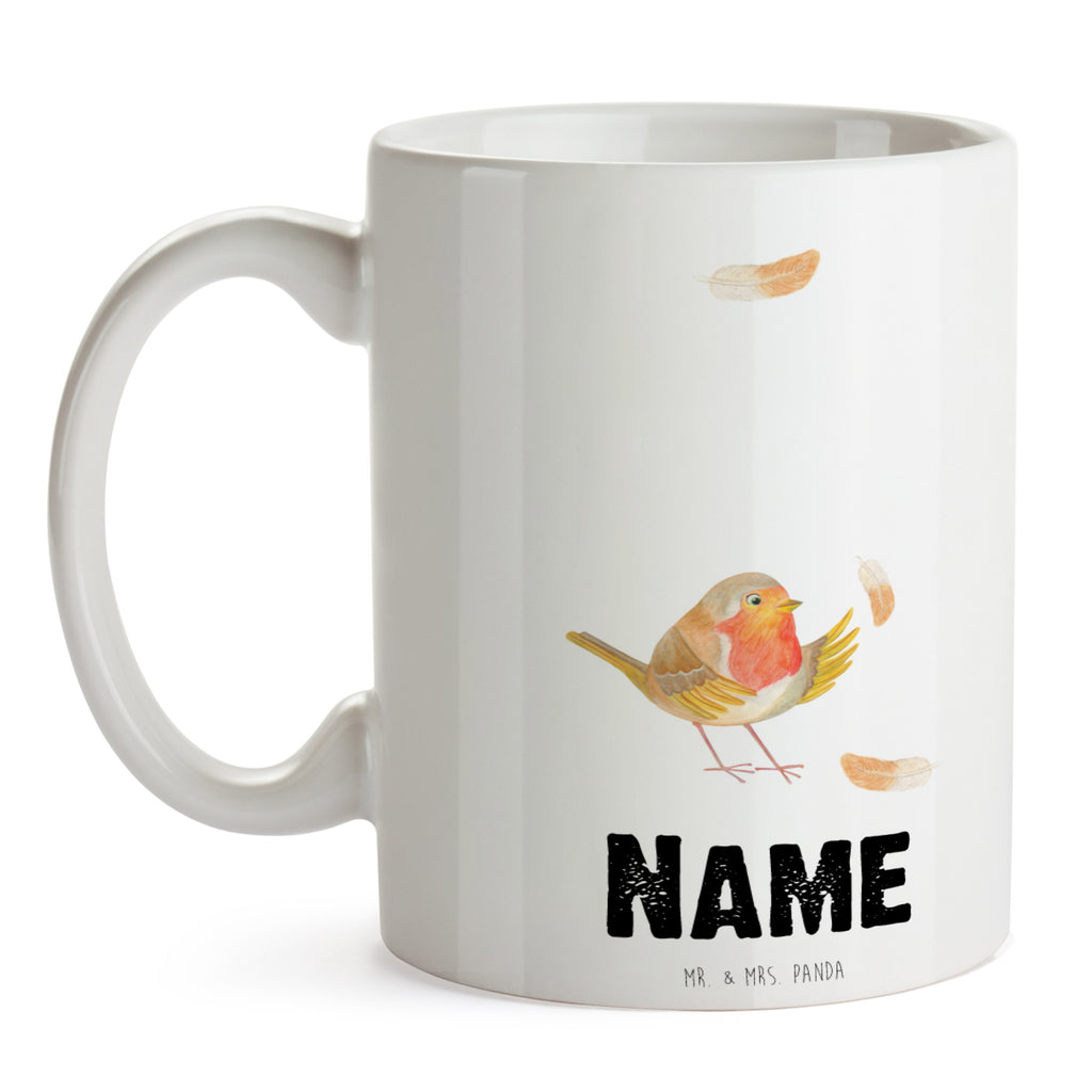 Personalisierte Tasse Rotkehlchen mit Federn Personalisierte Tasse, Namenstasse, Wunschname, Personalisiert, Tasse, Namen, Drucken, Tasse mit Namen, süße Tiermotive, gute Laune, lustige Sprüche, Tiere, What if i fall, Rotkehlchen, Spruch Motivation, Spruch Mut, Vogel, Motivation Sprüche, Motivationsbilder, fliegen