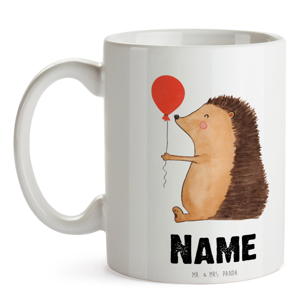 Personalisierte Tasse Igel mit Luftballon Personalisierte Tasse, Namenstasse, Wunschname, Personalisiert, Tasse, Namen, Drucken, Tasse mit Namen, süße Tiermotive, gute Laune, lustige Sprüche, Tiere, Igel, Geburtstag, Herzlichen Glückwunsch, Glückwunsch, Geburtstagskind, Ballon, Happy Birthday