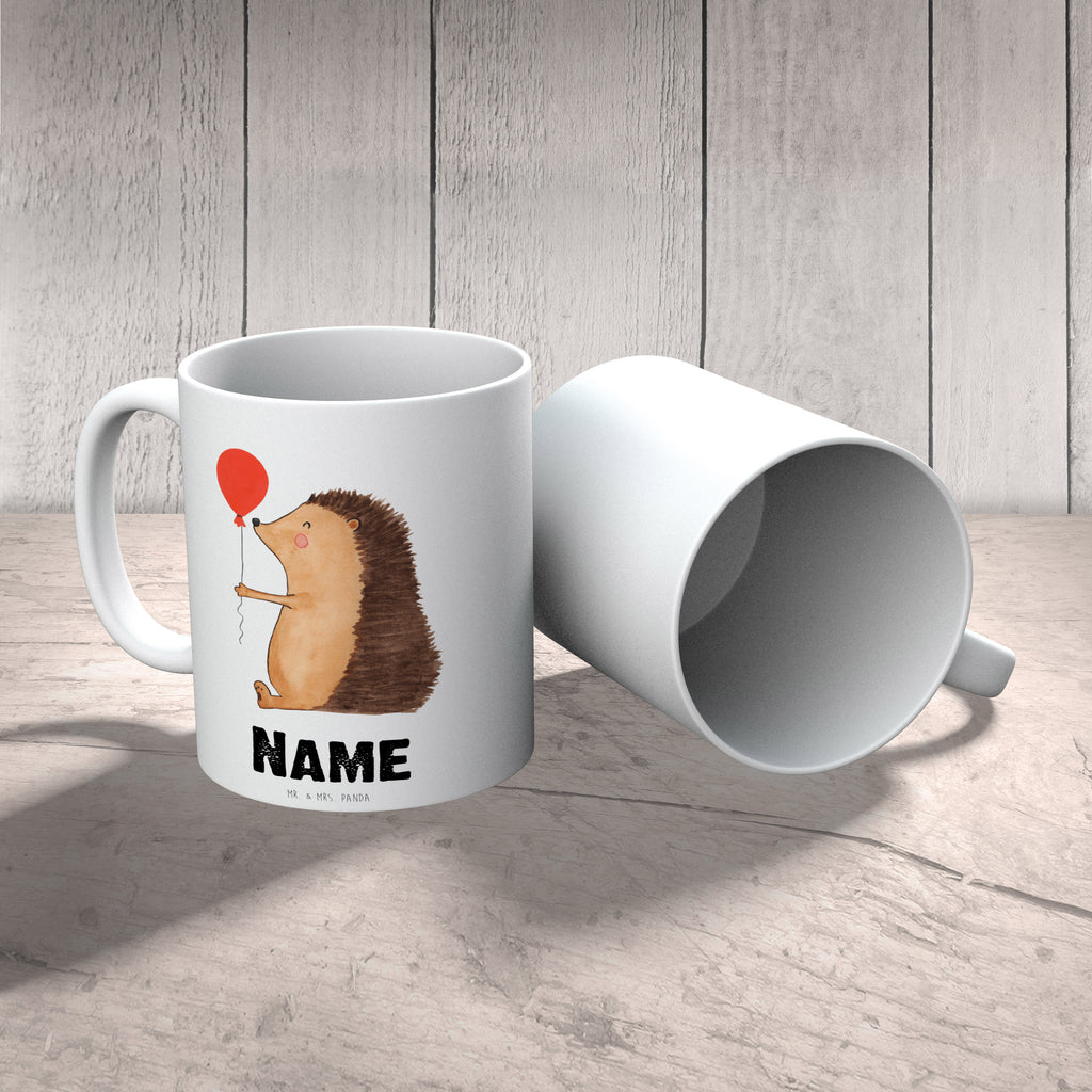 Personalisierte Tasse Igel mit Luftballon Personalisierte Tasse, Namenstasse, Wunschname, Personalisiert, Tasse, Namen, Drucken, Tasse mit Namen, süße Tiermotive, gute Laune, lustige Sprüche, Tiere, Igel, Geburtstag, Herzlichen Glückwunsch, Glückwunsch, Geburtstagskind, Ballon, Happy Birthday