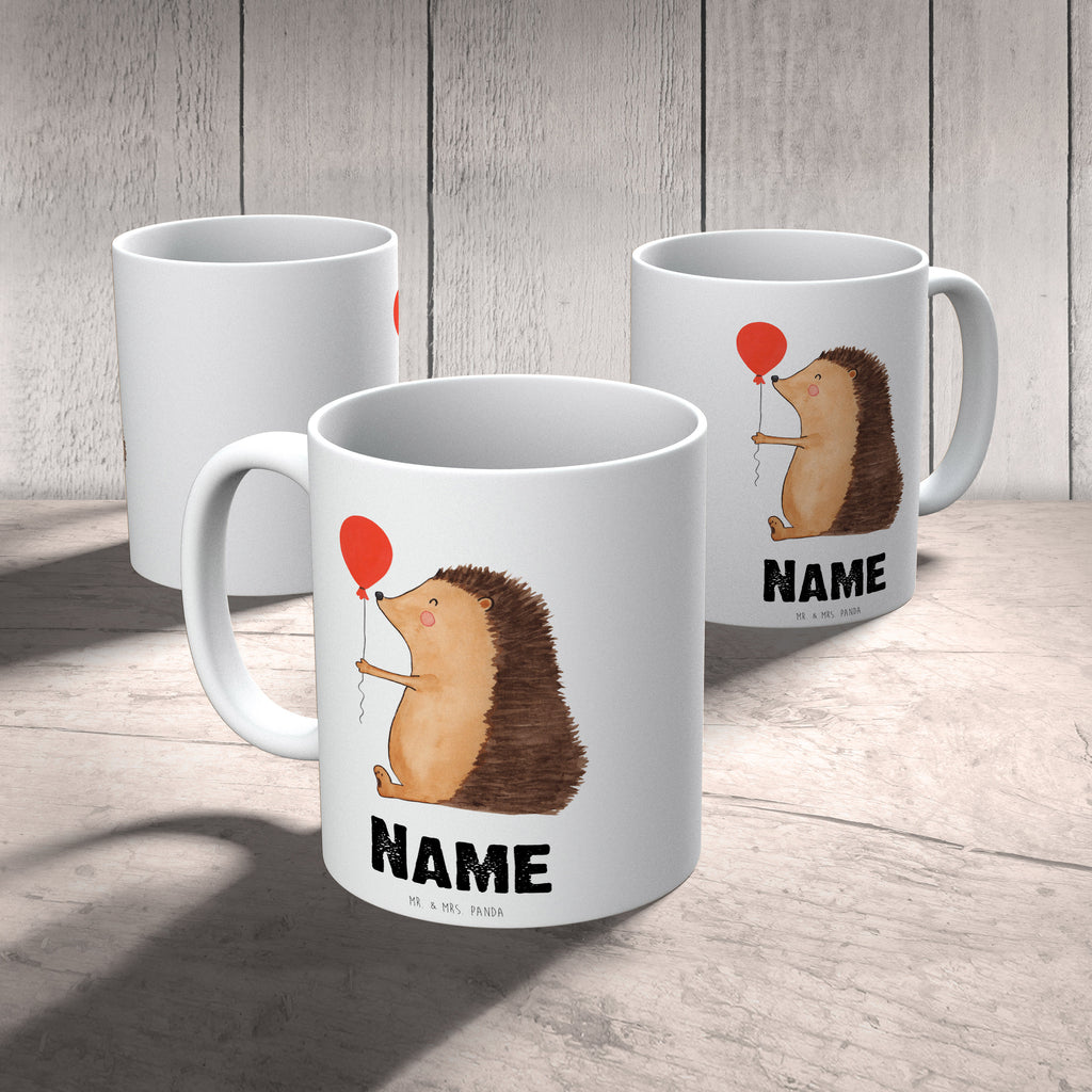Personalisierte Tasse Igel mit Luftballon Personalisierte Tasse, Namenstasse, Wunschname, Personalisiert, Tasse, Namen, Drucken, Tasse mit Namen, süße Tiermotive, gute Laune, lustige Sprüche, Tiere, Igel, Geburtstag, Herzlichen Glückwunsch, Glückwunsch, Geburtstagskind, Ballon, Happy Birthday