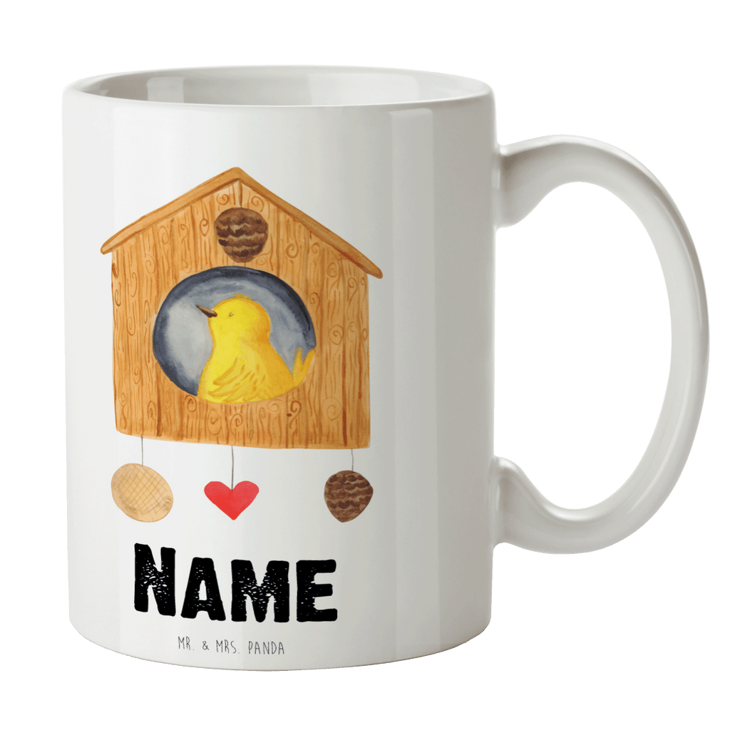 Personalisierte Tasse Vogelhaus sweet Home Personalisierte Tasse, Namenstasse, Wunschname, Personalisiert, Tasse, Namen, Drucken, Tasse mit Namen, Tiermotive, Gute Laune, lustige Sprüche, Tiere, Vogelhaus, Vogel, Home sweet Home, Einzug, Umzug, Geschenk, Einzugsgeschenk, Hausbau, Haus