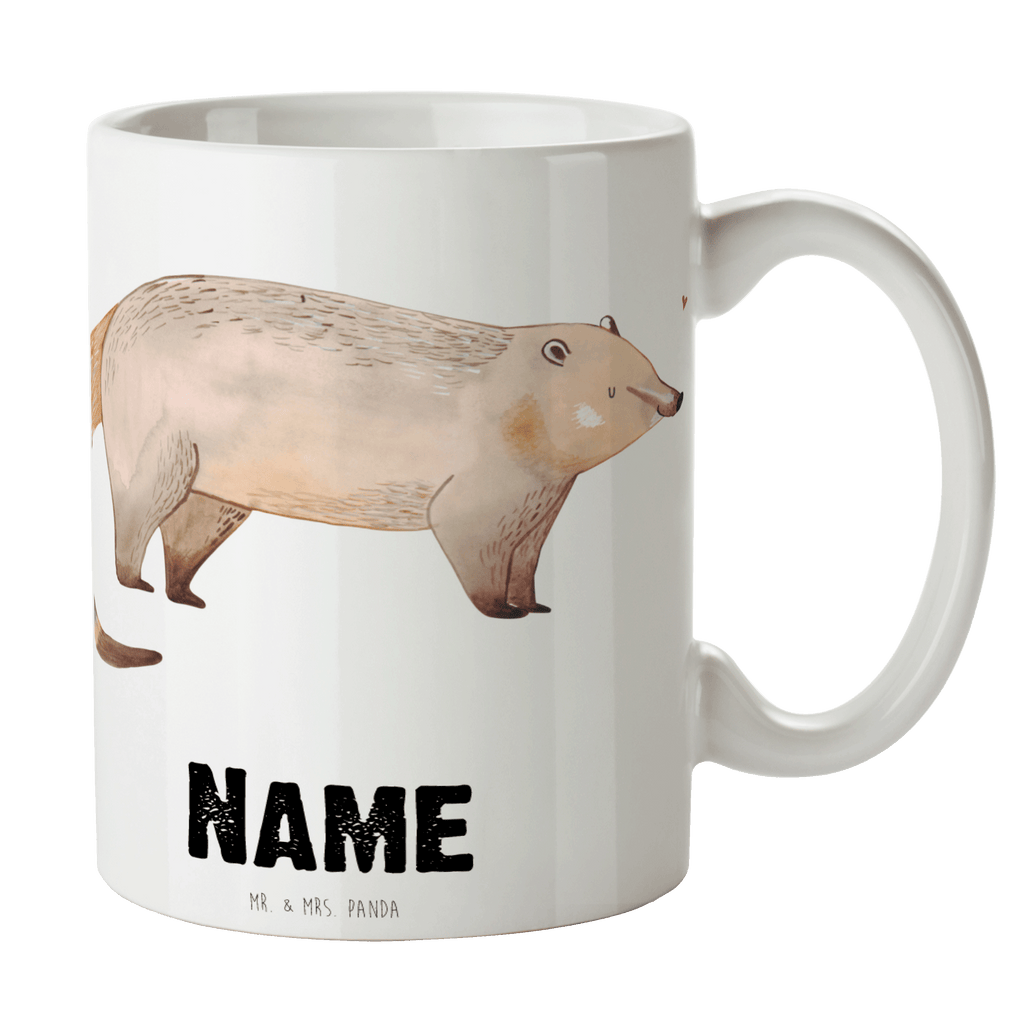 Personalisierte Tasse Nasenbaer Personalisierte Tasse, Namenstasse, Wunschname, Personalisiert, Tasse, Namen, Drucken, Tasse mit Namen, Tiermotive, Gute Laune, lustige Sprüche, Tiere, Nasenbär, Nasenbären, Rüsselbär, Bär