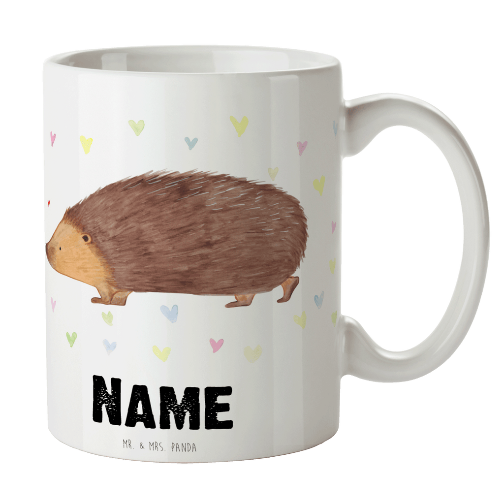 Personalisierte Tasse Igel Herzen Personalisierte Tasse, Namenstasse, Wunschname, Personalisiert, Tasse, Namen, Drucken, Tasse mit Namen, Tiermotive, Gute Laune, lustige Sprüche, Tiere, Liebe, Herz, Herzen, Igel, Vertrauen, Kuss, Leben
