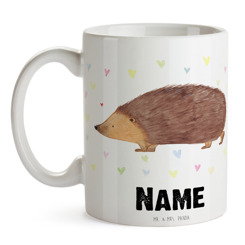Personalisierte Tasse Igel Herzen Personalisierte Tasse, Namenstasse, Wunschname, Personalisiert, Tasse, Namen, Drucken, Tasse mit Namen, Tiermotive, Gute Laune, lustige Sprüche, Tiere, Liebe, Herz, Herzen, Igel, Vertrauen, Kuss, Leben