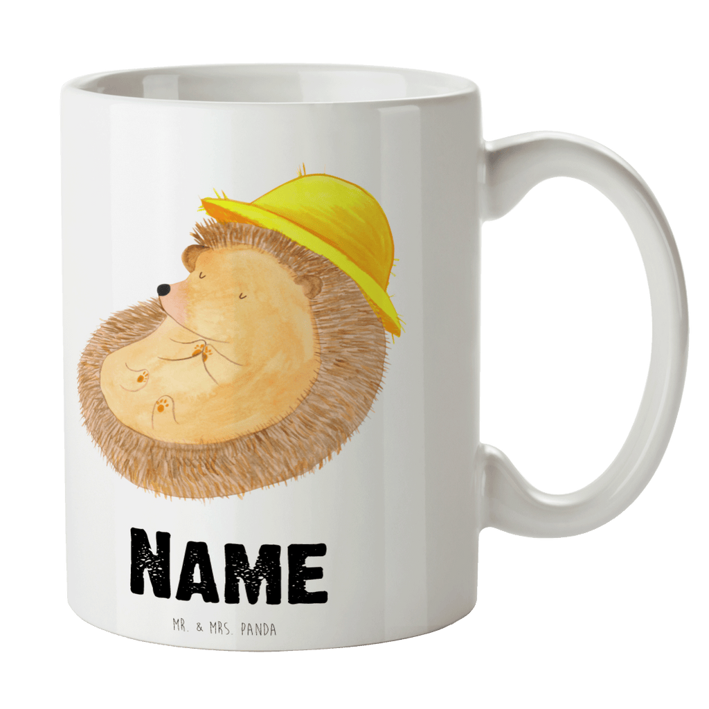 Personalisierte Tasse Igel betet Personalisierte Tasse, Namenstasse, Wunschname, Personalisiert, Tasse, Namen, Drucken, Tasse mit Namen, Tiermotive, Gute Laune, lustige Sprüche, Tiere, Igel, Igel mit Hut, Sonnenhut, Gott, Amen, beten, Leben, Dankbarkeit, Dankbar sein, dankbar, genießen