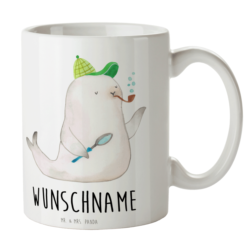 Personalisierte Tasse Robbe Sherlock Personalisierte Tasse, Namenstasse, Wunschname, Personalisiert, Tasse, Namen, Drucken, Tasse mit Namen, Tiermotive, Gute Laune, lustige Sprüche, Tiere