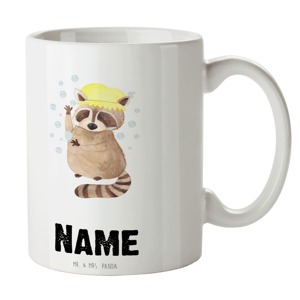 Personalisierte Tasse Waschbär Personalisierte Tasse, Namenstasse, Wunschname, Personalisiert, Tasse, Namen, Drucken, Tasse mit Namen, Tiermotive, Gute Laune, lustige Sprüche, Tiere, Waschbär, Tagträumen, Plan, Fröhlich, waschen, Seifenblasen