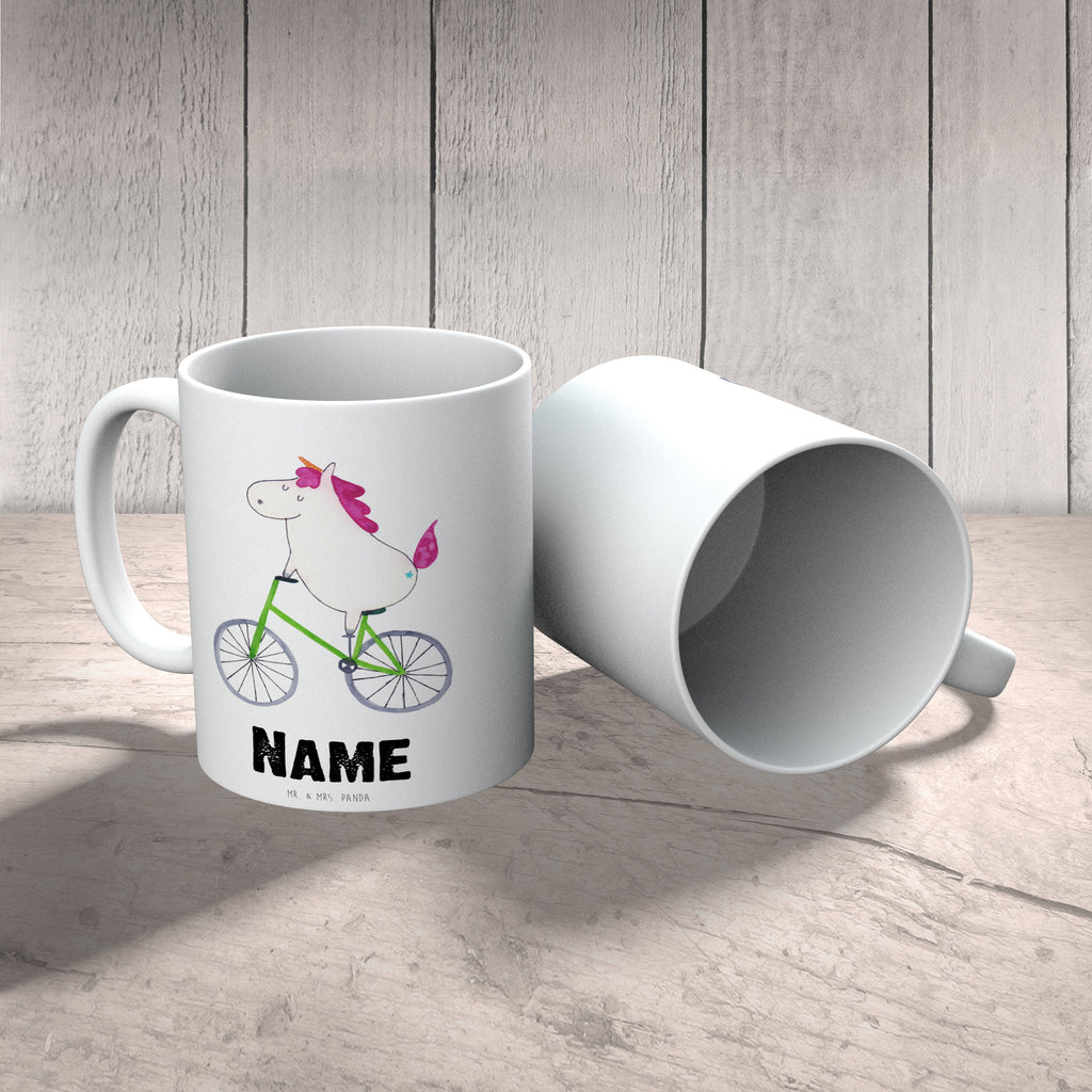 Personalisierte Tasse Einhorn Radfahrer Personalisierte Tasse, Namenstasse, Wunschname, Personalisiert, Tasse, Namen, Drucken, Tasse mit Namen, Einhorn, Einhörner, Einhorn Deko, Pegasus, Unicorn, Radfahren, Radfahrer, Rad, Bike, Feenstaub, Konfetti, Luxusproblem, Kummer, Liebeskummer