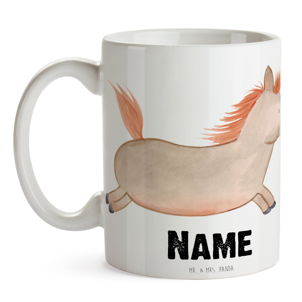 Personalisierte Tasse Pferd springt Personalisierte Tasse, Namenstasse, Wunschname, Personalisiert, Tasse, Namen, Drucken, Tasse mit Namen, Bauernhof, Hoftiere, Landwirt, Landwirtin, Pferd, Pony, Pferde, Stall, Pferdestall, ausreiten, reiten, Pferdebesitzer