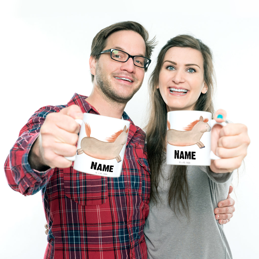 Personalisierte Tasse Pferd springt Personalisierte Tasse, Namenstasse, Wunschname, Personalisiert, Tasse, Namen, Drucken, Tasse mit Namen, Bauernhof, Hoftiere, Landwirt, Landwirtin, Pferd, Pony, Pferde, Stall, Pferdestall, ausreiten, reiten, Pferdebesitzer