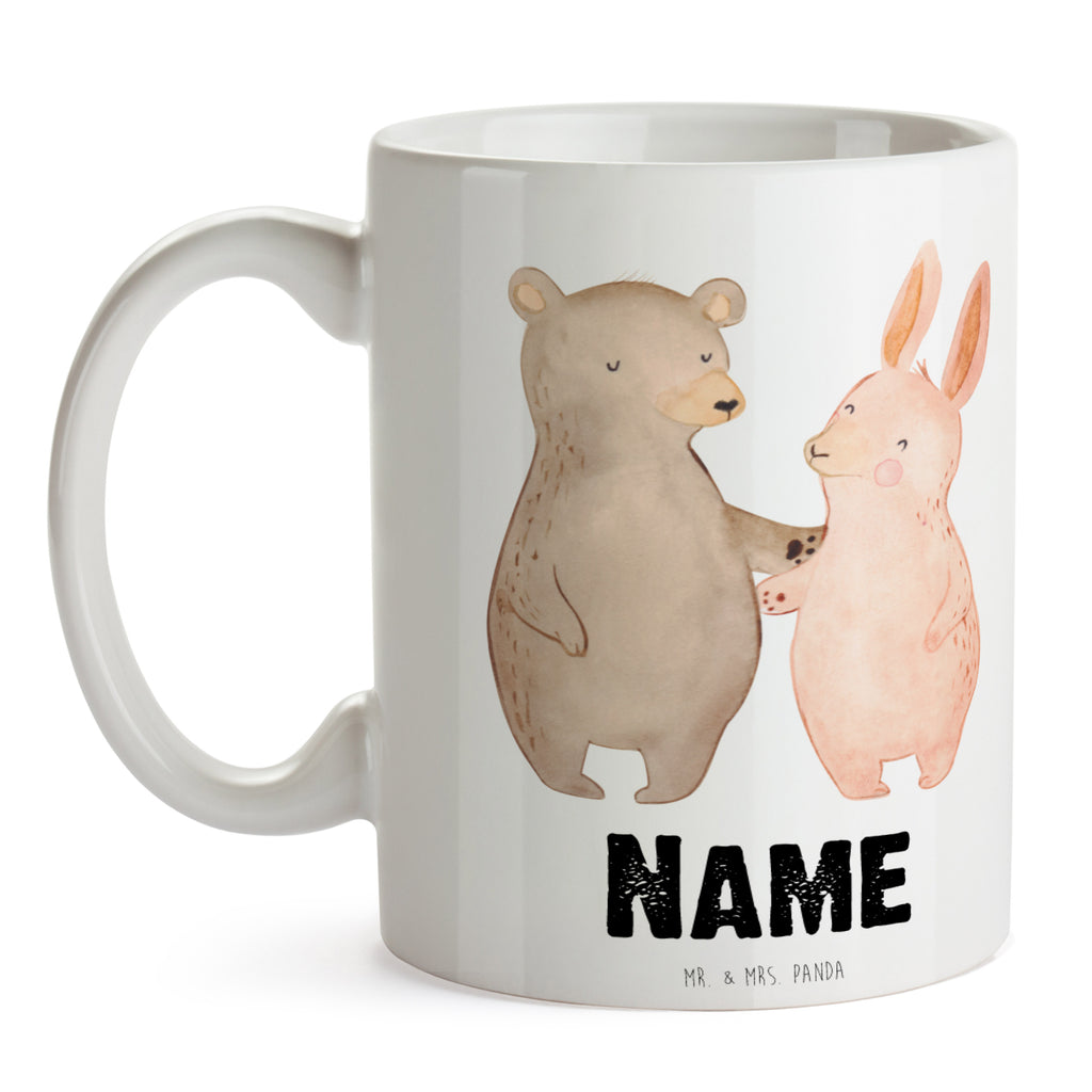 Personalisierte Tasse Bär Hase Umarmen Personalisierte Tasse, Namenstasse, Wunschname, Personalisiert, Tasse, Namen, Drucken, Tasse mit Namen, Liebe, Partner, Freund, Freundin, Ehemann, Ehefrau, Heiraten, Verlobung, Heiratsantrag, Liebesgeschenk, Jahrestag, Hocheitstag, Freunde, bester Freund, Hase, Bär, Bärchen, best friends