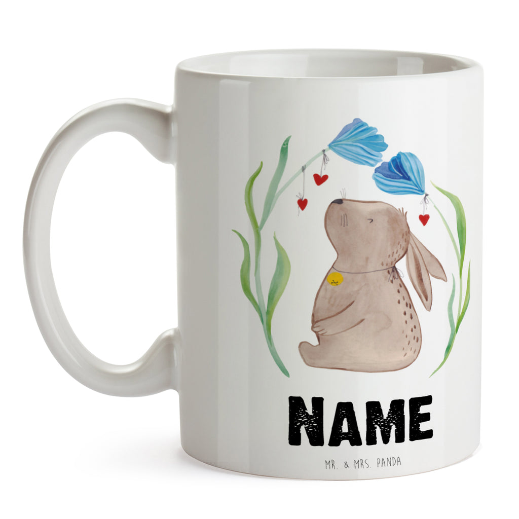 Personalisierte Tasse Hase Blume Personalisierte Tasse, Namenstasse, Wunschname, Personalisiert, Tasse, Namen, Drucken, Tasse mit Namen, Ostern, Osterhase, Ostergeschenke, Osternest, Osterdeko, Geschenk zu Ostern, Hase, Kaninchen, Kind, Taufe, Taufgeschenk, Geburt, Schwangerschaft, erstes Kind, Kindergeburtstag, Geburtstag, Hoffnung, Träume