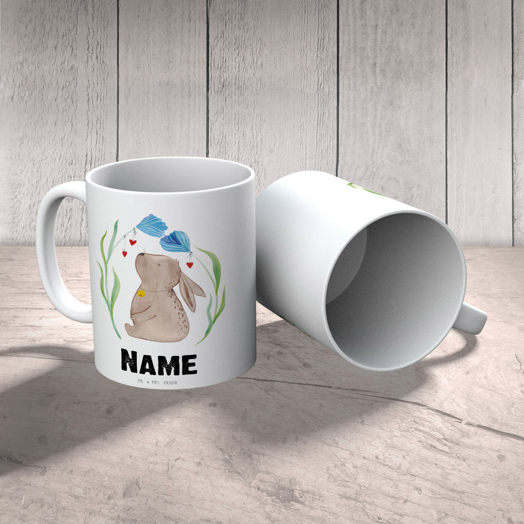 Personalisierte Tasse Hase Blume Personalisierte Tasse, Namenstasse, Wunschname, Personalisiert, Tasse, Namen, Drucken, Tasse mit Namen, Ostern, Osterhase, Ostergeschenke, Osternest, Osterdeko, Geschenk zu Ostern, Hase, Kaninchen, Kind, Taufe, Taufgeschenk, Geburt, Schwangerschaft, erstes Kind, Kindergeburtstag, Geburtstag, Hoffnung, Träume