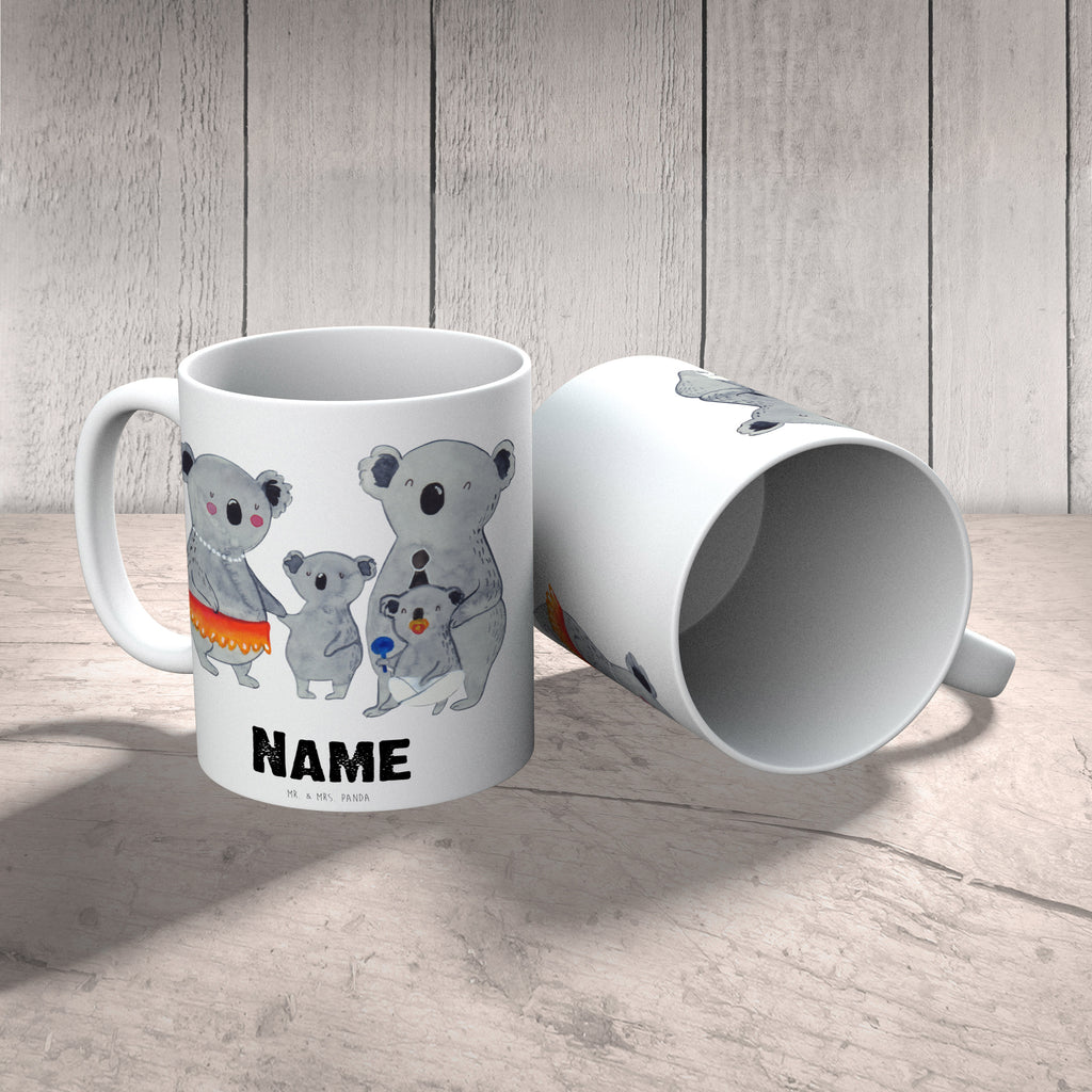 Personalisierte Tasse Koala Familie Personalisierte Tasse, Namenstasse, Wunschname, Personalisiert, Tasse, Namen, Drucken, Tasse mit Namen, Familie, Vatertag, Muttertag, Bruder, Schwester, Mama, Papa, Oma, Opa, Koala, Koalas, Family, Kinder, Geschwister, Familienleben