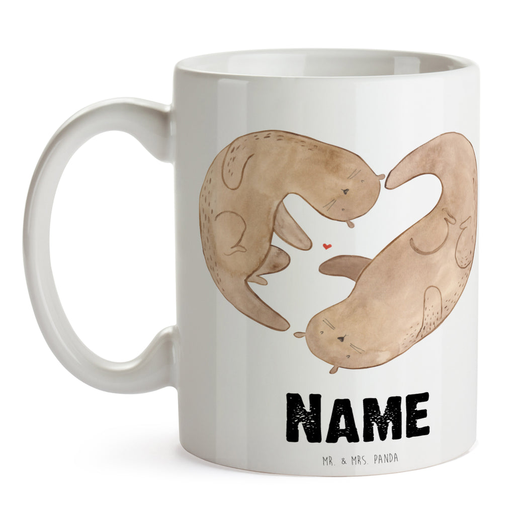 Personalisierte Tasse Otter Herz Personalisierte Tasse, Namenstasse, Wunschname, Personalisiert, Tasse, Namen, Drucken, Tasse mit Namen, Otter, Fischotter, Seeotter, Liebe, Herz, Liebesbeweis, Liebesgeschenk, Bessere Hälfte, Love you, Jahrestag, Hochzeitstag, Verlobung, gemeinsames Leben