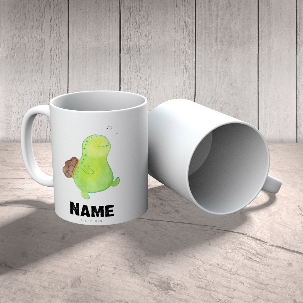 Personalisierte Tasse Schildkröte pfeift Personalisierte Tasse, Namenstasse, Wunschname, Personalisiert, Tasse, Namen, Drucken, Tasse mit Namen, Schildkröte, Schildi, Schildkröten, fröhlich, Glück, Motivation, Lebensfreude, Depression, Trennung, Neuanfang