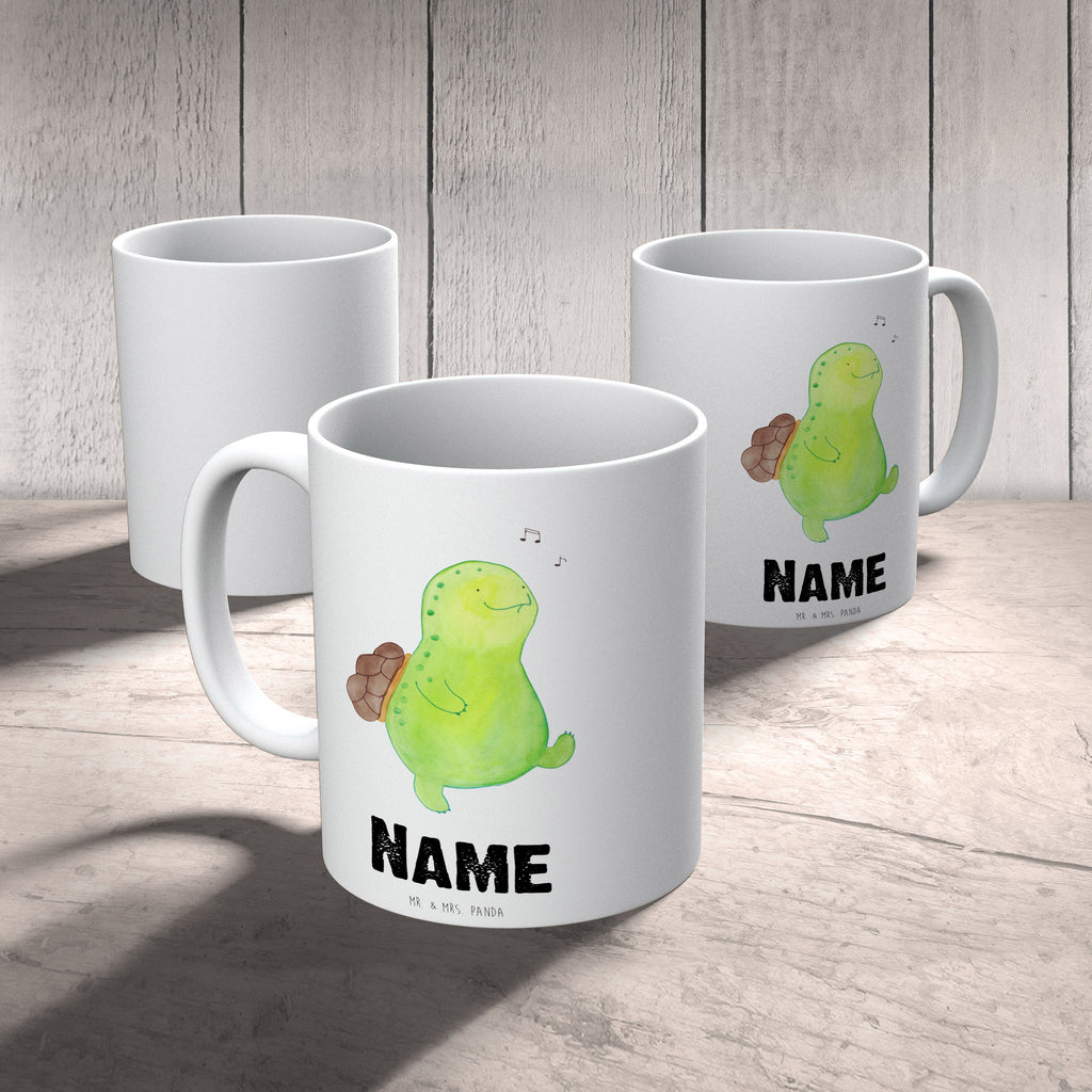 Personalisierte Tasse Schildkröte pfeift Personalisierte Tasse, Namenstasse, Wunschname, Personalisiert, Tasse, Namen, Drucken, Tasse mit Namen, Schildkröte, Schildi, Schildkröten, fröhlich, Glück, Motivation, Lebensfreude, Depression, Trennung, Neuanfang