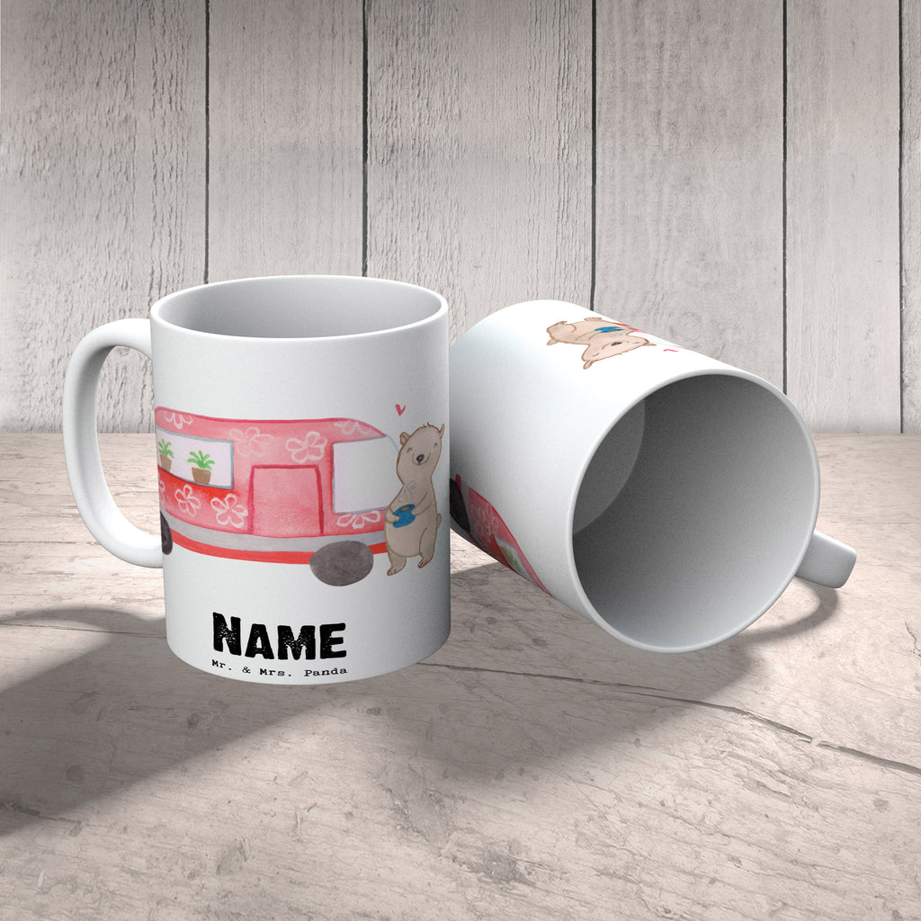 Personalisierte Tasse Bär Camper Tage Personalisierte Tasse, Namenstasse, Wunschname, Personalisiert, Tasse, Namen, Drucken, Tasse mit Namen, Geschenk, Sport, Sportart, Hobby, Schenken, Danke, Dankeschön, Auszeichnung, Gewinn, Sportler, Camper, Campen, Zelten, Campingplatz, Wohnmobil, Roadtrip, Urlaub