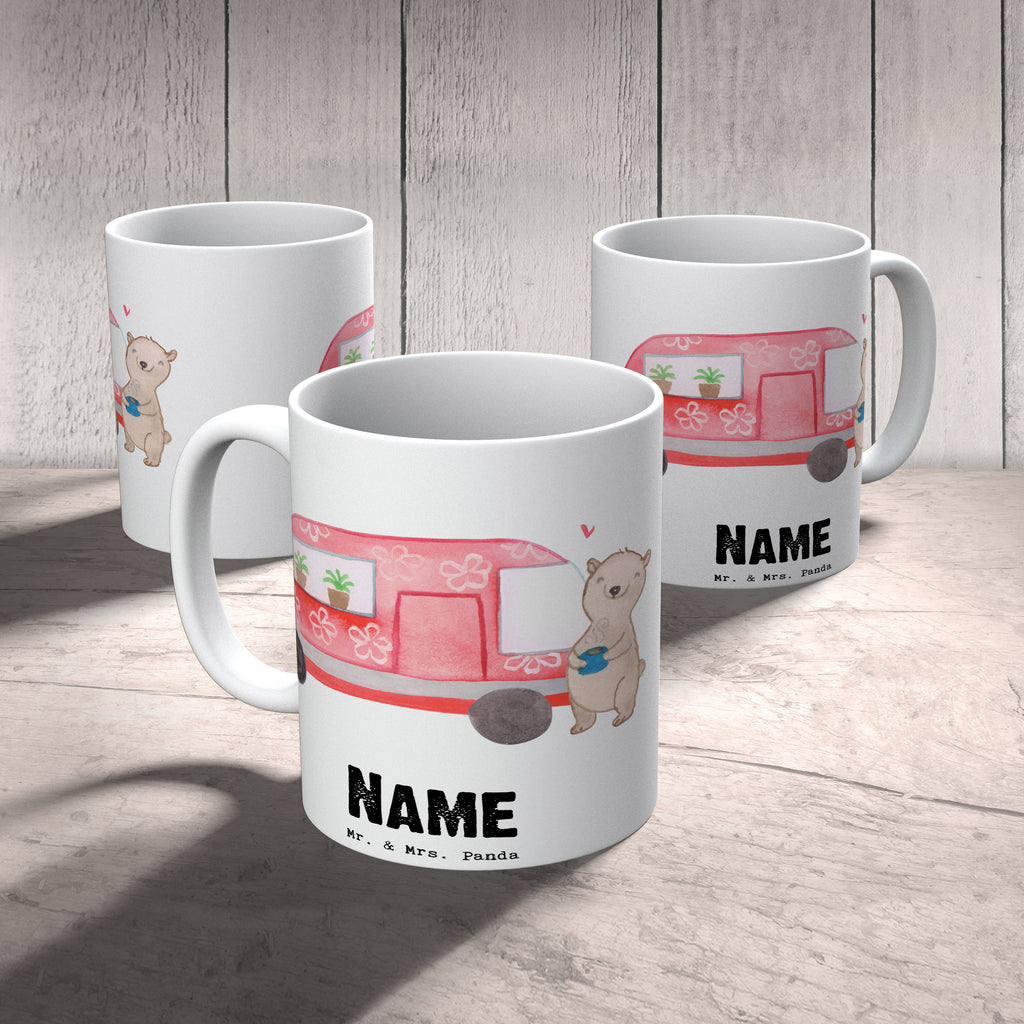 Personalisierte Tasse Bär Camper Tage Personalisierte Tasse, Namenstasse, Wunschname, Personalisiert, Tasse, Namen, Drucken, Tasse mit Namen, Geschenk, Sport, Sportart, Hobby, Schenken, Danke, Dankeschön, Auszeichnung, Gewinn, Sportler, Camper, Campen, Zelten, Campingplatz, Wohnmobil, Roadtrip, Urlaub