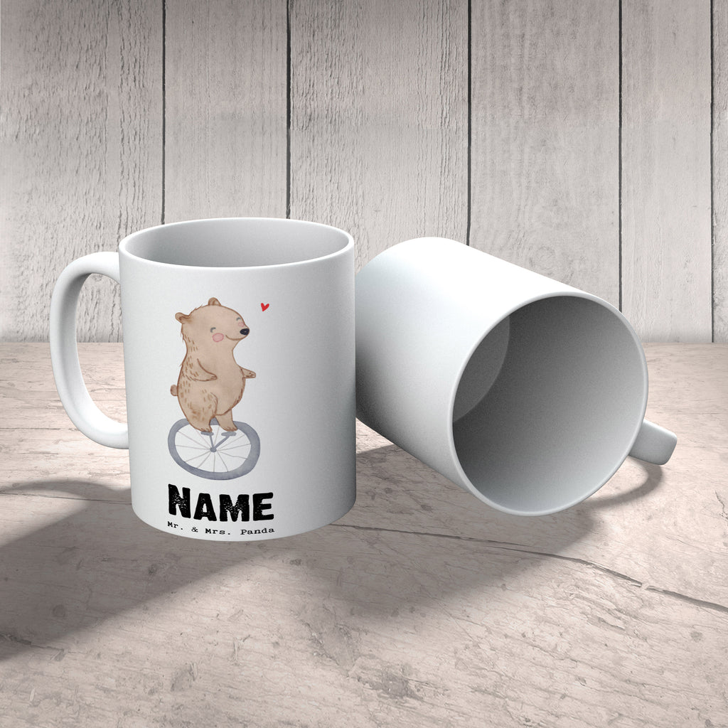 Personalisierte Tasse Bär Einrad fahren Tage Personalisierte Tasse, Namenstasse, Wunschname, Personalisiert, Tasse, Namen, Drucken, Tasse mit Namen, Geschenk, Sport, Sportart, Hobby, Schenken, Danke, Dankeschön, Auszeichnung, Gewinn, Sportler, Einrad fahren