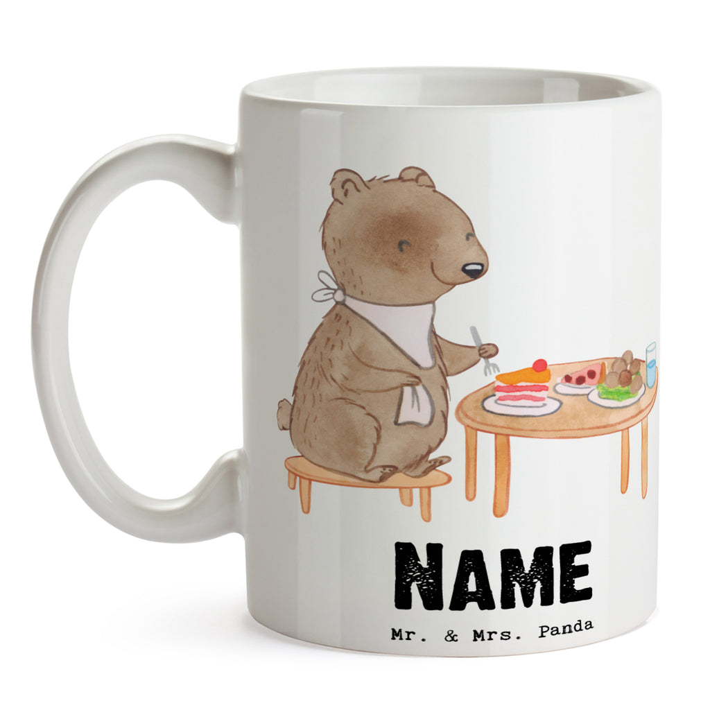 Personalisierte Tasse Bär Essen gehen Tage Personalisierte Tasse, Namenstasse, Wunschname, Personalisiert, Tasse, Namen, Drucken, Tasse mit Namen, Geschenk, Sport, Sportart, Hobby, Schenken, Danke, Dankeschön, Auszeichnung, Gewinn, Sportler, Essen gehen, Essen, Restaurant, Restaurantbesuch