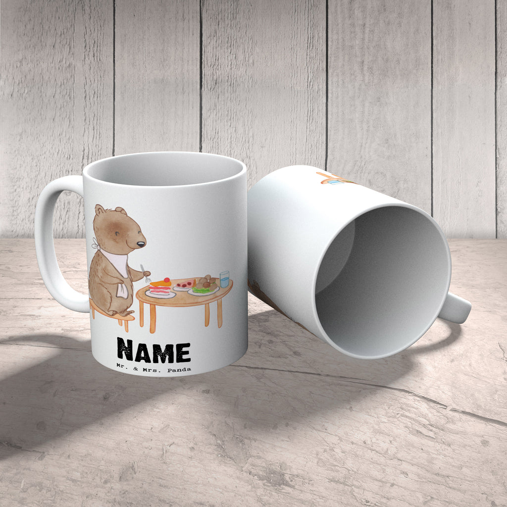 Personalisierte Tasse Bär Essen gehen Tage Personalisierte Tasse, Namenstasse, Wunschname, Personalisiert, Tasse, Namen, Drucken, Tasse mit Namen, Geschenk, Sport, Sportart, Hobby, Schenken, Danke, Dankeschön, Auszeichnung, Gewinn, Sportler, Essen gehen, Essen, Restaurant, Restaurantbesuch