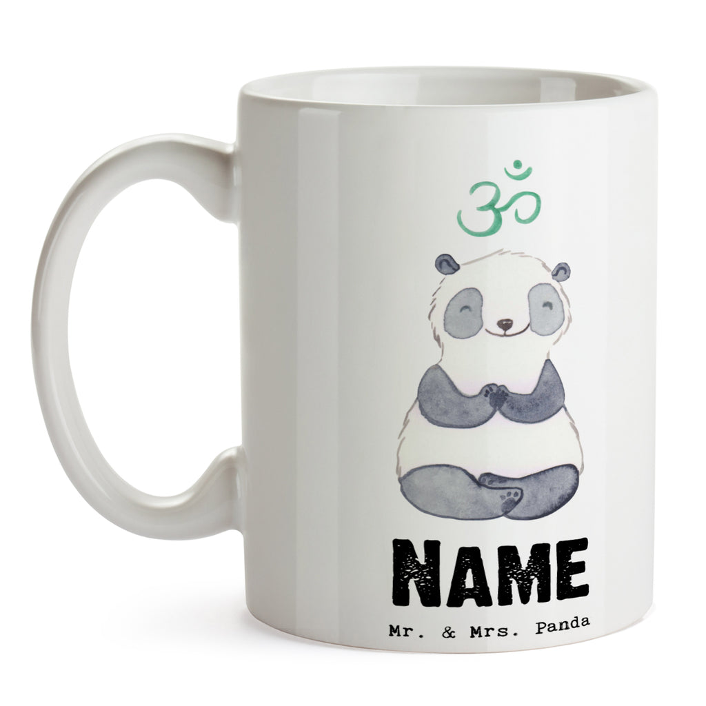 Personalisierte Tasse Panda Meditieren Tage Personalisierte Tasse, Namenstasse, Wunschname, Personalisiert, Tasse, Namen, Drucken, Tasse mit Namen, Geschenk, Sport, Sportart, Hobby, Schenken, Danke, Dankeschön, Auszeichnung, Gewinn, Sportler, Meditieren, Meditation, Meditationskurs