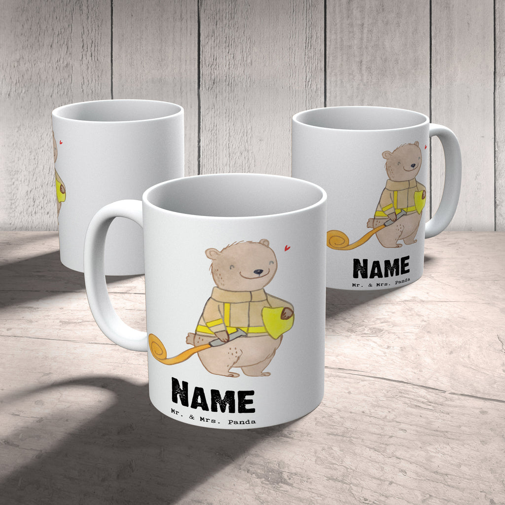 Personalisierte Tasse Bär Freiwillige Feuerwehr Tage Personalisierte Tasse, Namenstasse, Wunschname, Personalisiert, Tasse, Namen, Drucken, Tasse mit Namen, Geschenk, Sport, Sportart, Hobby, Schenken, Danke, Dankeschön, Auszeichnung, Gewinn, Sportler, Freiwillige Feuerwehr, Feuerwehrfest, Jugendfeuerwehr, Feuerwehrdienst, Feuerwehrmannschaft, Feuerwehr-Spruch, Feuerwehreinsatz, Feuerwehr-Ehrung, Tage bei der Feuerwehr