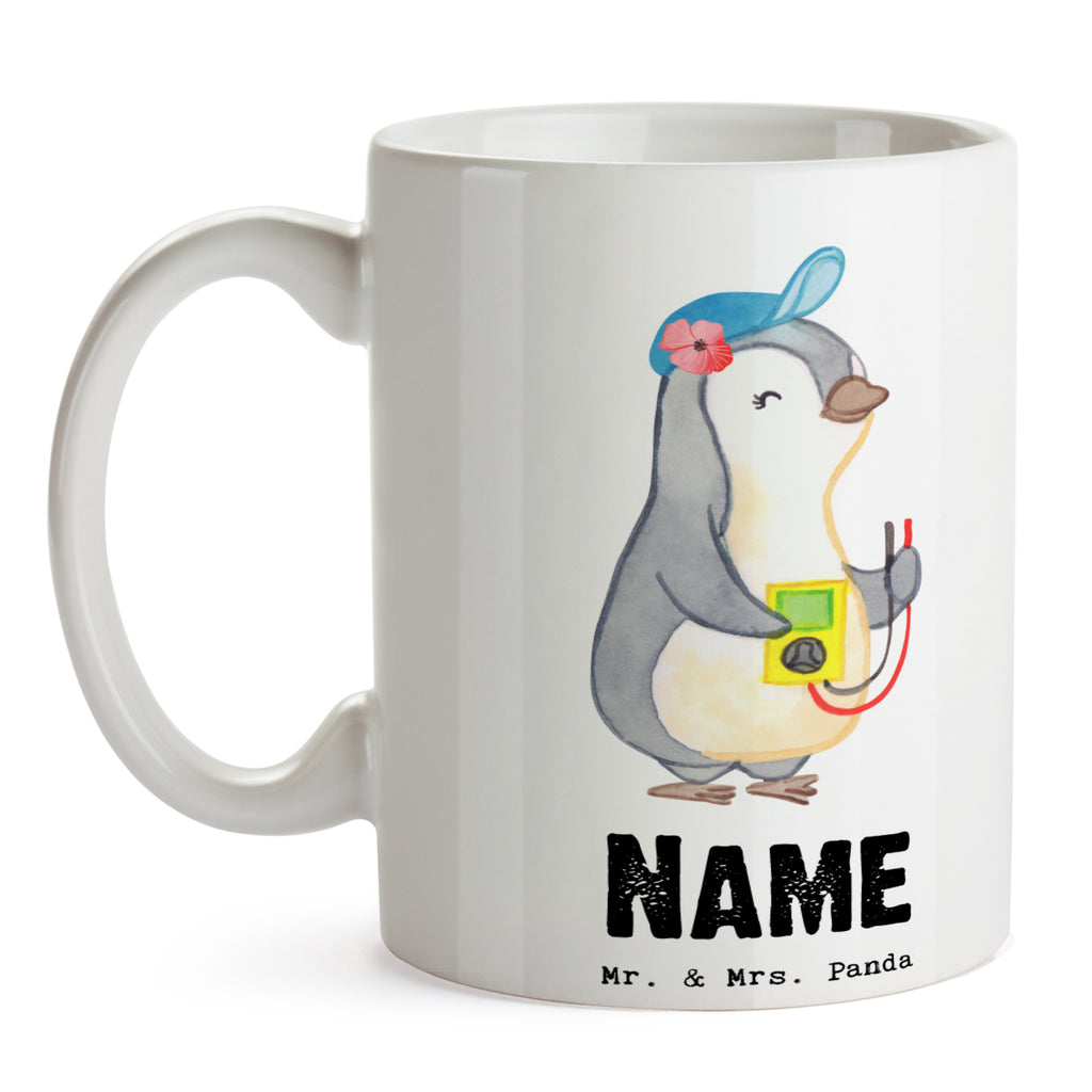 Personalisierte Tasse Elektrikerin mit Herz Personalisierte Tasse, Namenstasse, Wunschname, Personalisiert, Tasse, Namen, Drucken, Tasse mit Namen, Beruf, Ausbildung, Jubiläum, Abschied, Rente, Kollege, Kollegin, Geschenk, Schenken, Arbeitskollege, Mitarbeiter, Firma, Danke, Dankeschön, Elektrikerin, Elektronmonteurin, Elektrotechnikerin, Elektroinstallateurin, Elektromeisterin, Gesellenprüfung